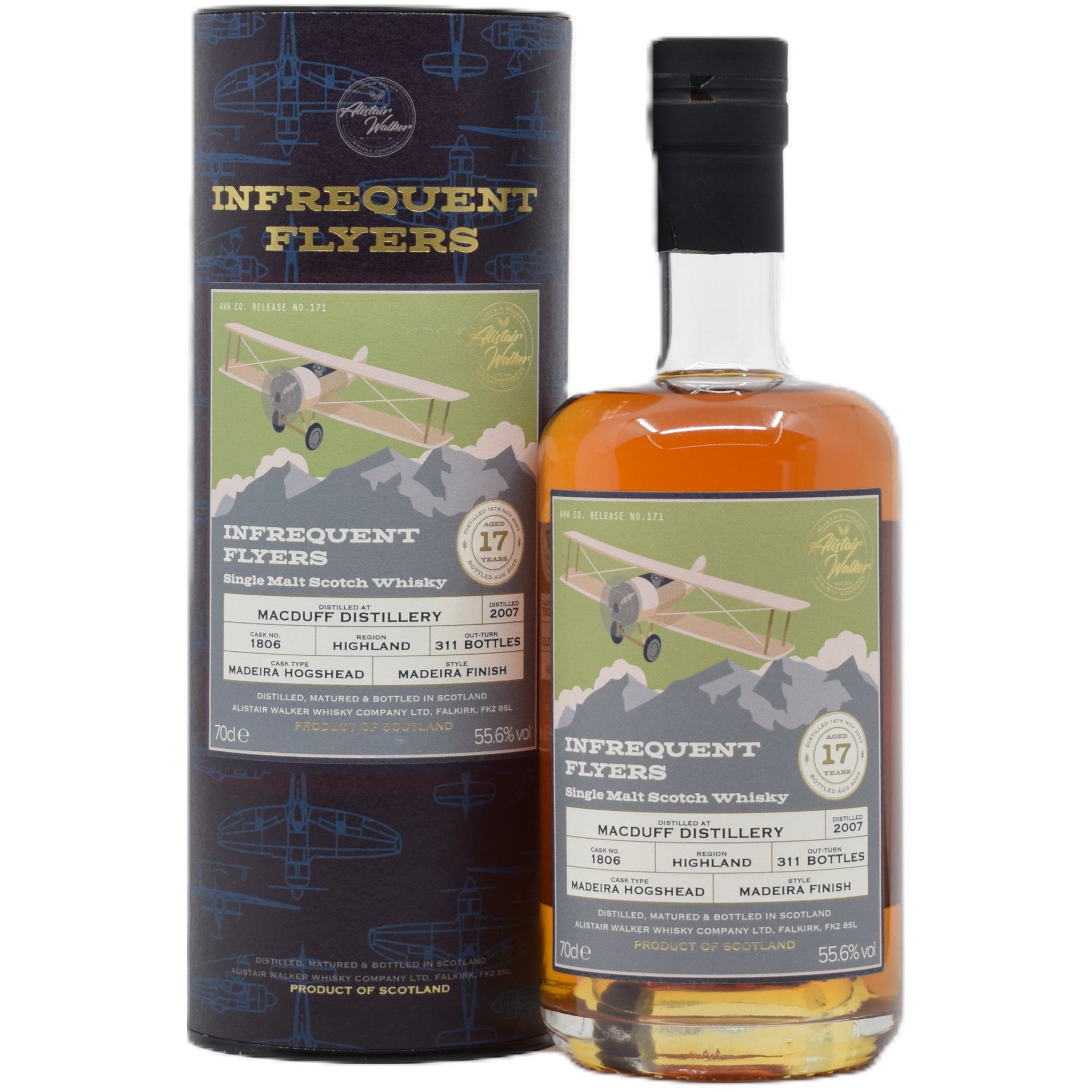 Macduff 17 Jahre 2007/2025 Madeira Cask Alistair Walker Infrequent Flyers 55,6% vol.