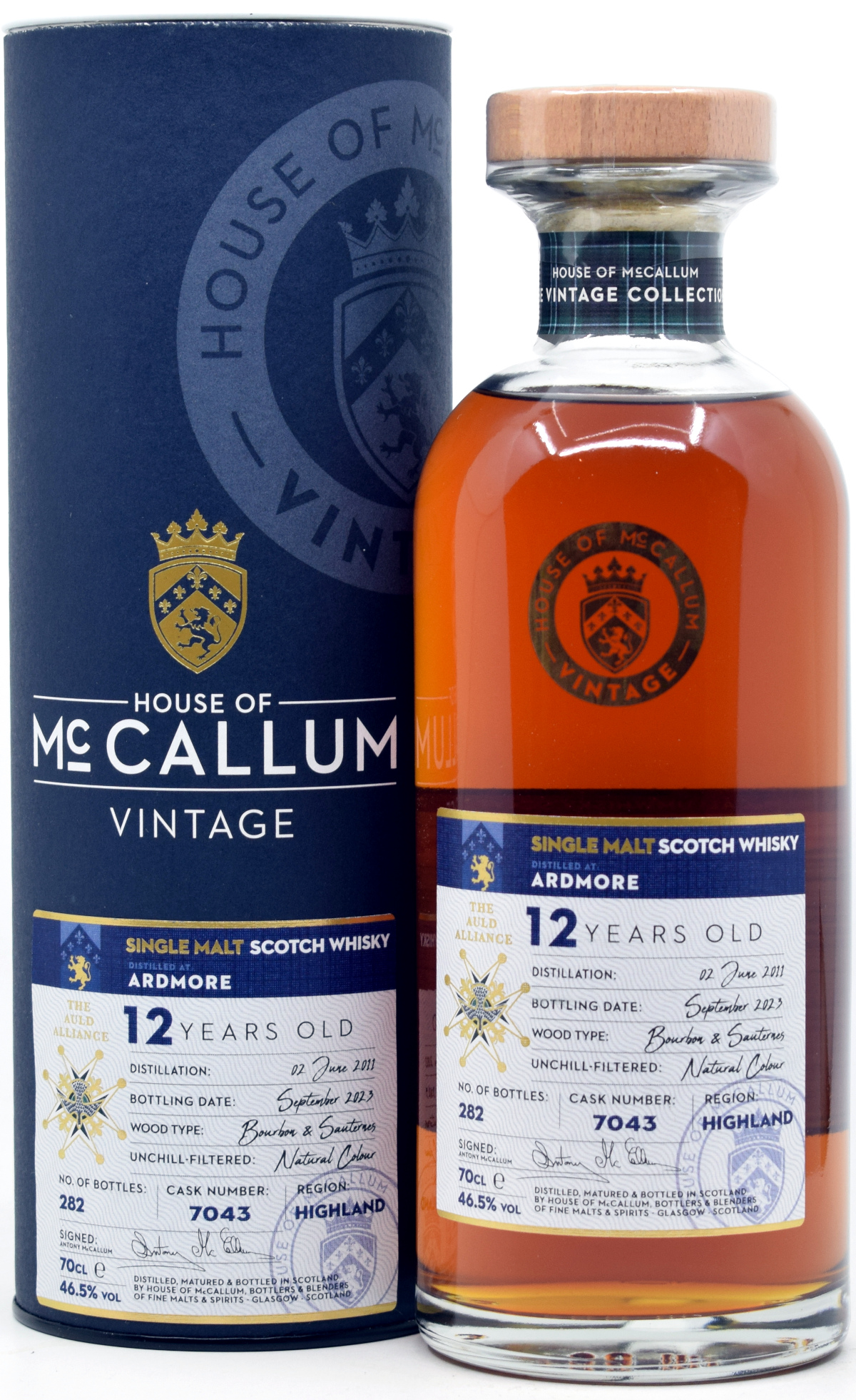 ardmore_12_HoMcWHelz4pAE63rk Ardmore 12 Jahre 2011/2023 Jim Beam & Sauternes Cask House of McCallum 46,5% vol.