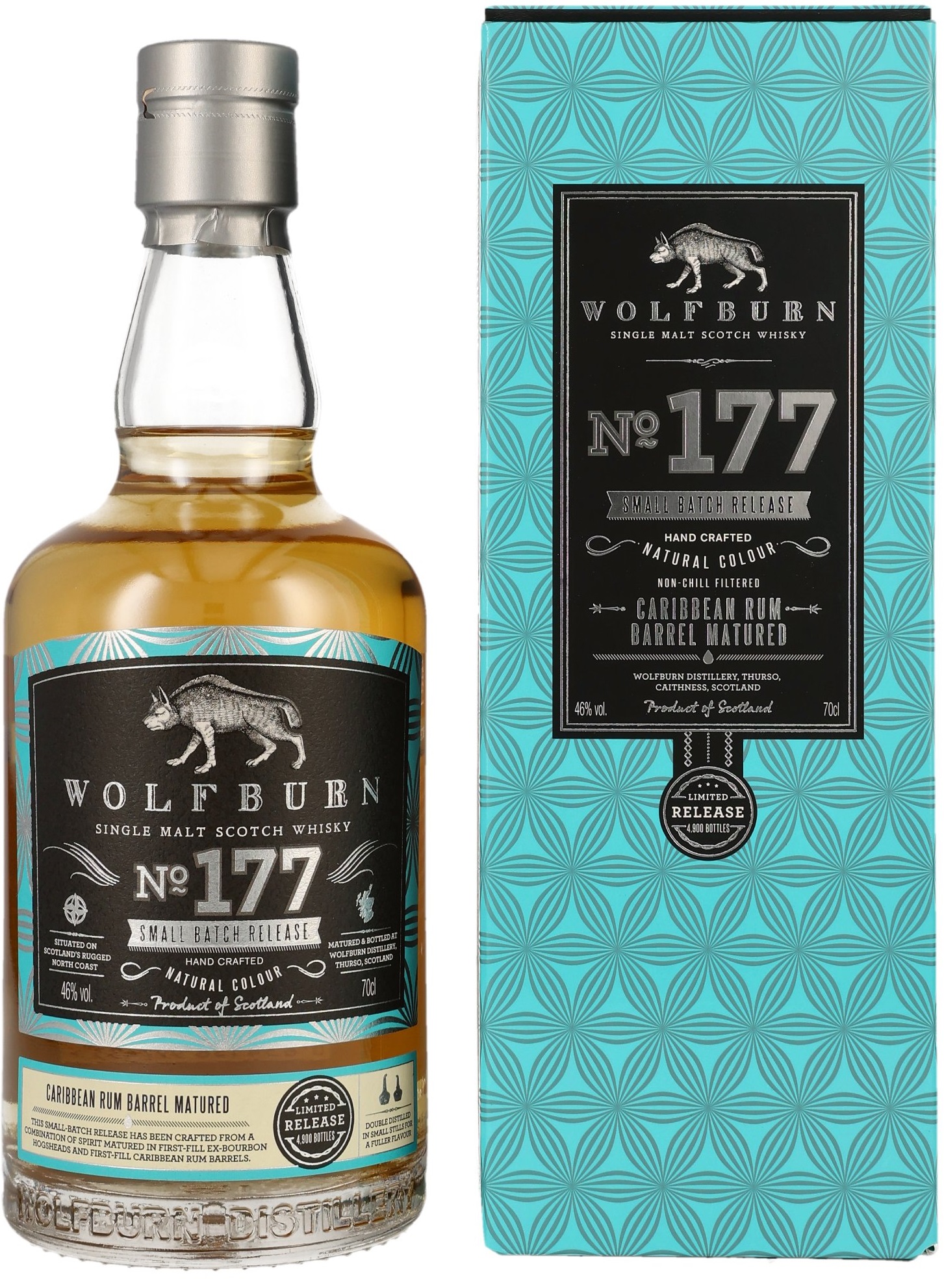 Wolfburn-No-177 Wolfburn "Batch 177" Fresh Rum & Bourbon Casks 46% vol.
