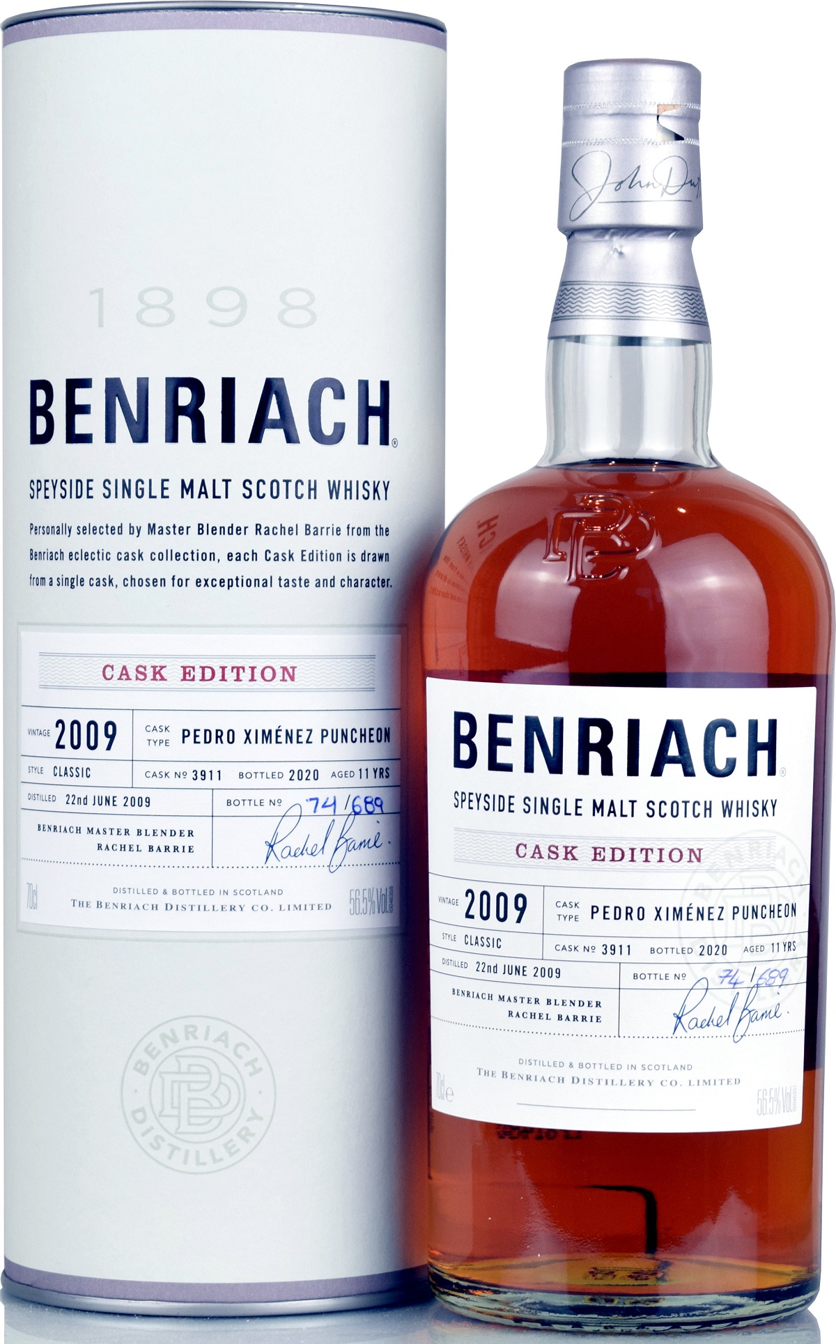 benriach_3911_2009 Benriach 11 Jahre 2009/2020 PX Sherry Single Cask #3911 56,5% vol.