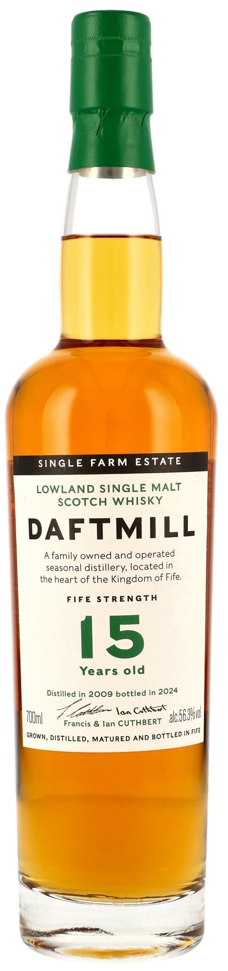 Daftmill-2009_2024 Daftmill 15 Jahre 2009/2024 Fife Strength 56,3% vol.