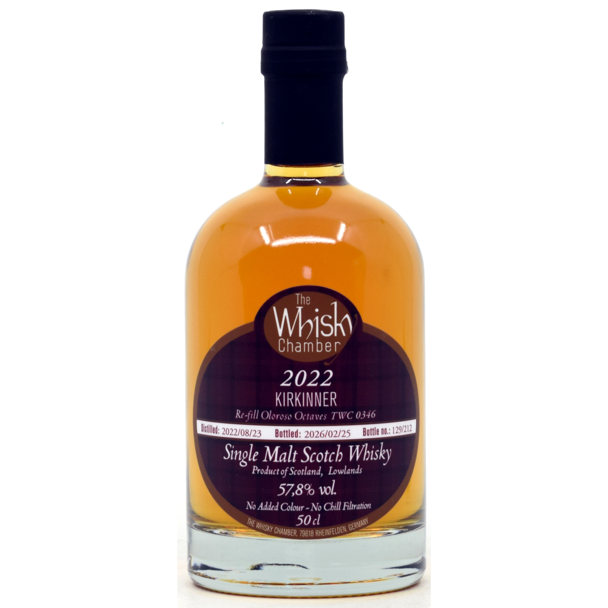 Kirkinner (peated Bladnoch) 2022/2026 Oloroso Cask The Whisky Chamber 57,8% vol.