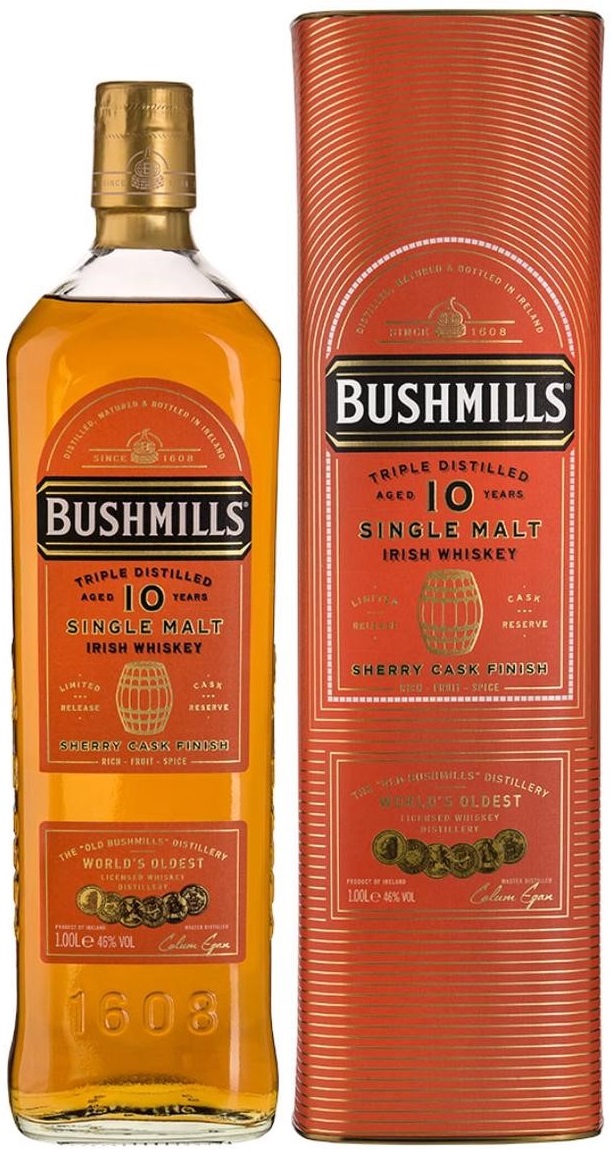 bushmills_10_sherry Bushmills 10 Jahre Sherry Cask 1,0 l 46% vol.