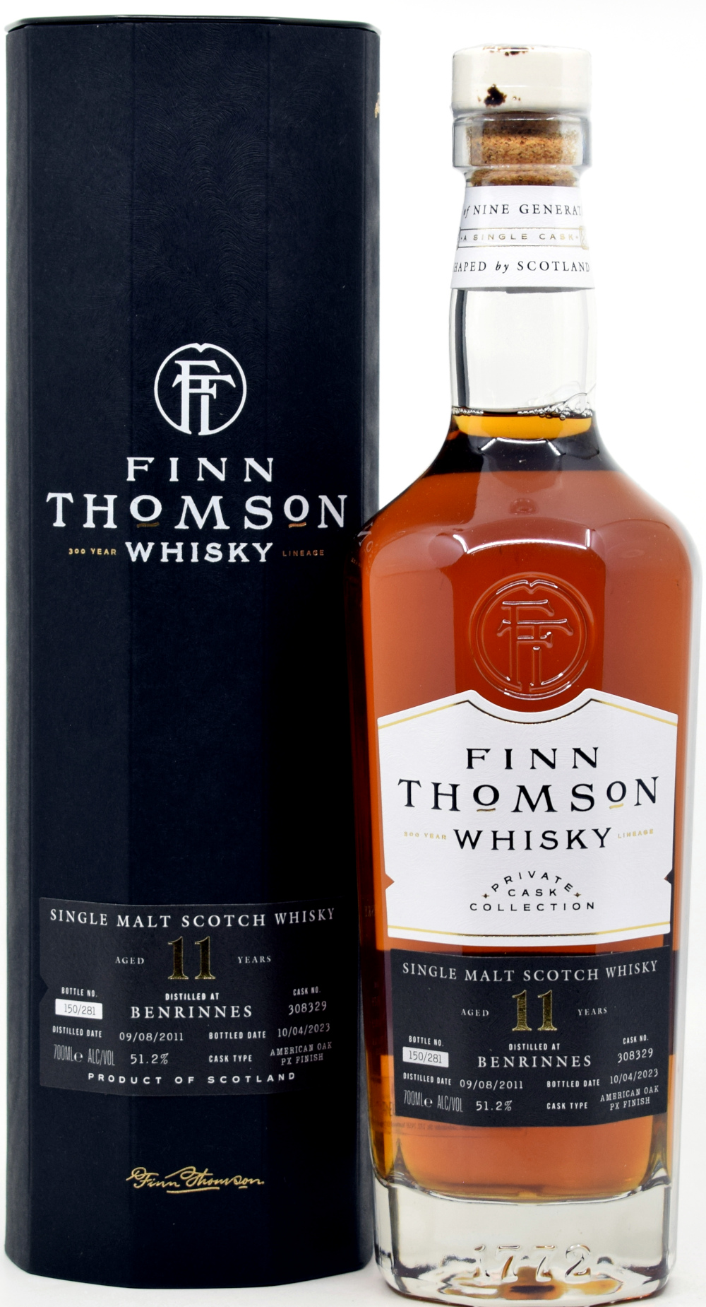 benrinnes_11_FT Benrinnes 11 Jahre 2011/2023 PX Sherry Cask Finn Thomson 51,2% vol.