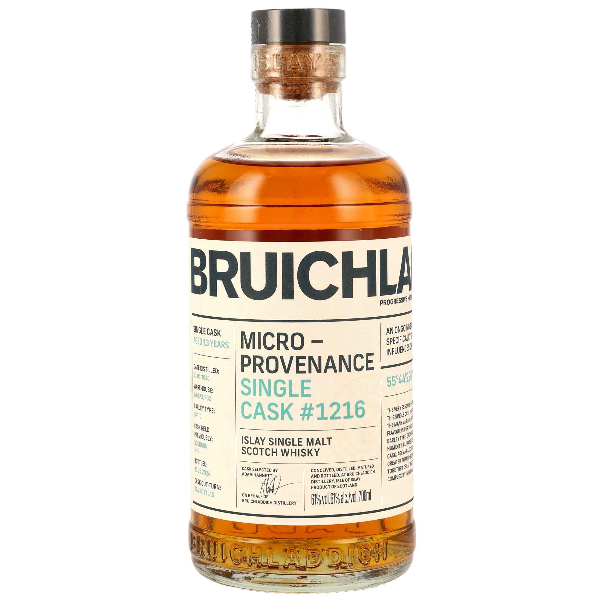 Bruichladdich 13 Jahre 2010/2024 Micro Provence 1st Fill Bourbon Single Cask #1216 61% vol