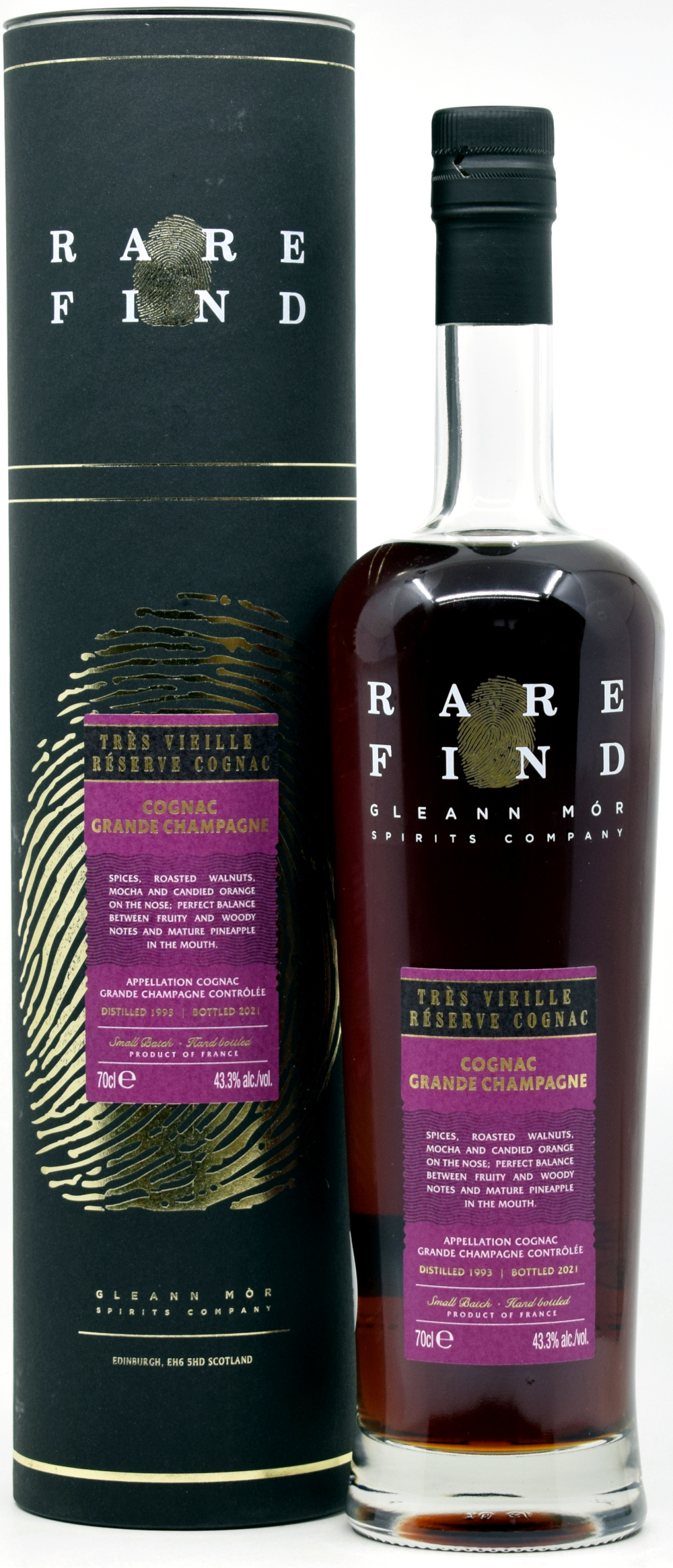 Cognac Grande Champagne 28 Jahre 1993/2022 Gleann Mor Rare Find for germany 43,3% vol.