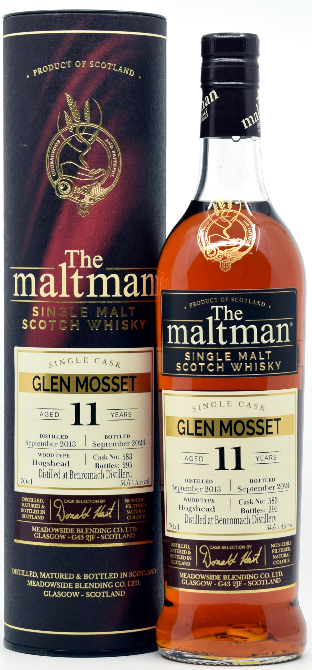 glen_mosset_11_Mbl Glen Mosset (Benromach) 11 Jahre 2013/2024 Sherry Cask The Maltman 54,6% vol.
