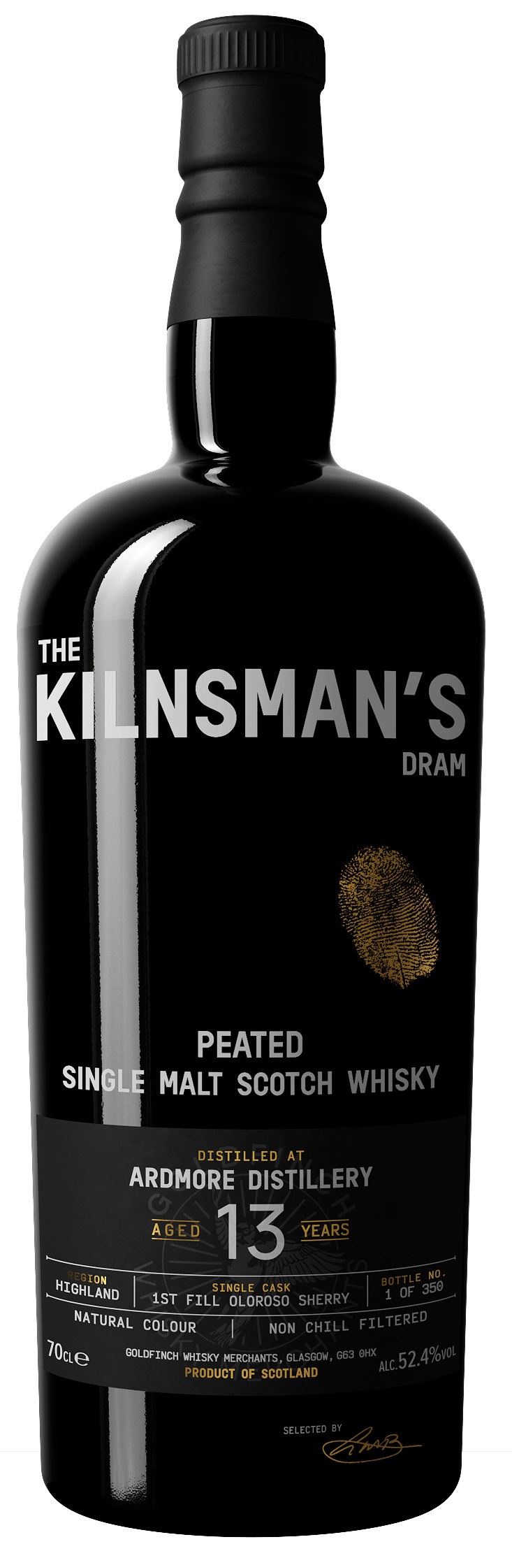 Ardmore_kilnsman Ardmore 13 Jahre 2008/2022 1st Fill Oloroso Sherry Sherry Goldfinch Kilnsman’s Dram 52,4% vol.
