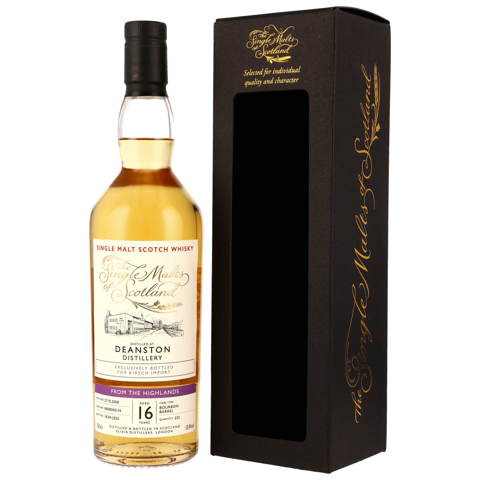 Deanston 16 Jahre 2008/2025 The Single Malts of Scotland #0808000174 53,4% vol.