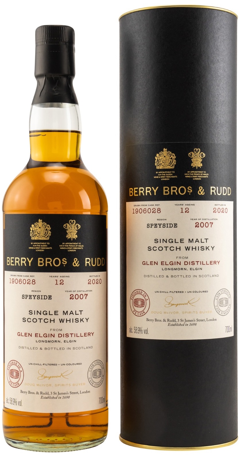 glen_elgin_2007_BR Glen Elgin 12 Jahre 2007/2020 Sherry Cask Berry Bros. & Rudd #1906028 58,9% vol.