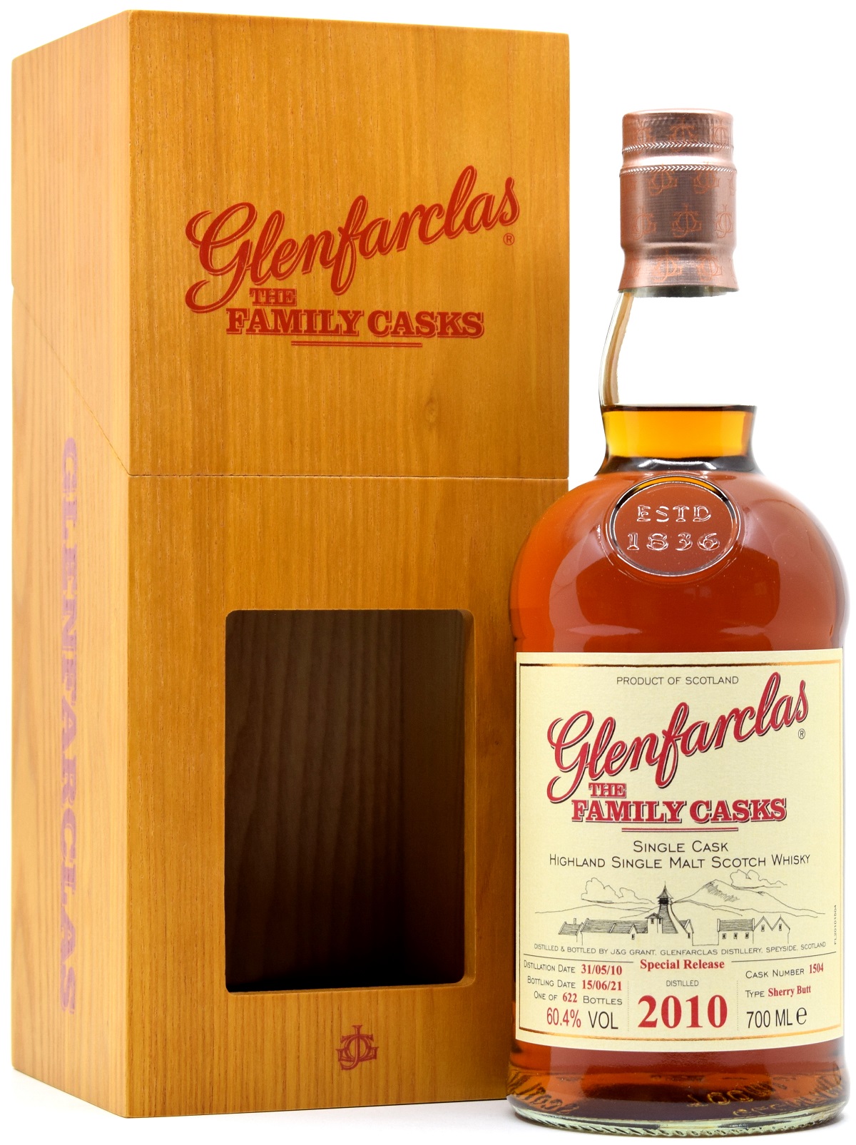 GF_2010_1504 Glenfarclas 2010/2021 Family Casks Exclusive for Germany #1504 60,4% vol.