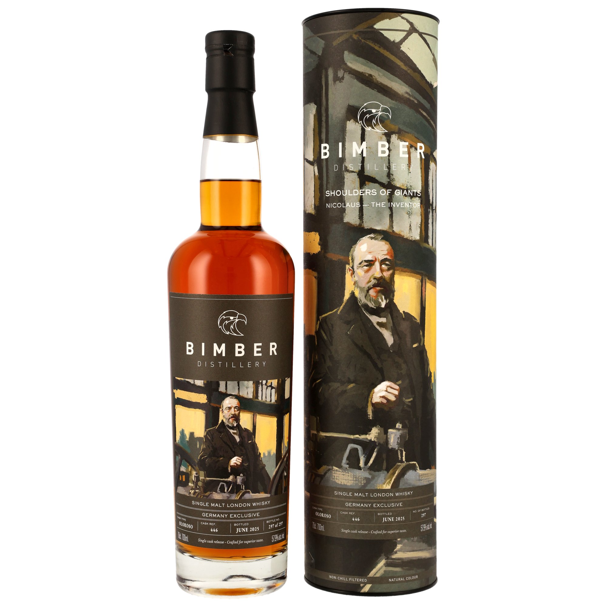 Bimber Oloroso Sherry Cask #446 (Nicolaus) Germany Edition 2025: Shoulders of Giants 57,9% vol.