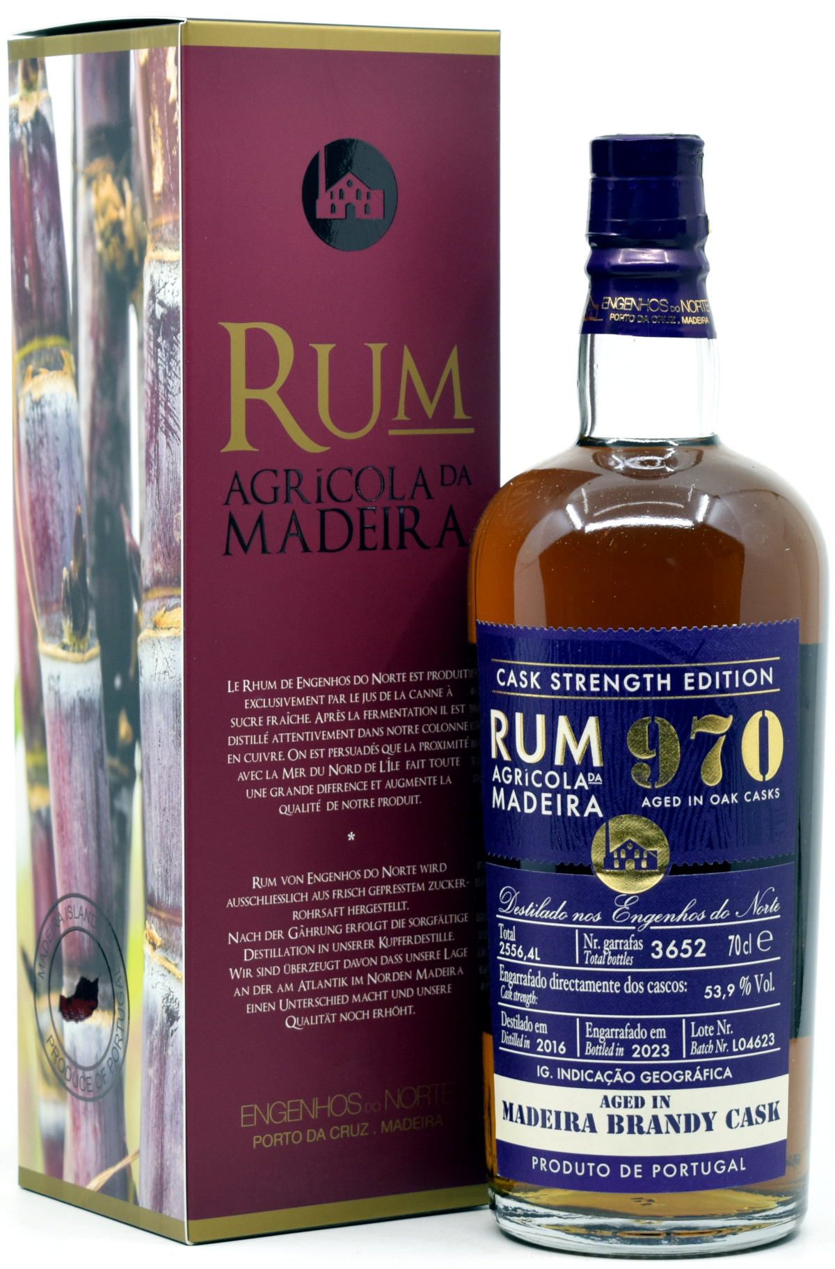 rum_970_RA Rum Agricole da Madeira 970 2016/2023 Rum Artesanal Single Cask #3652 53,9% vol.
