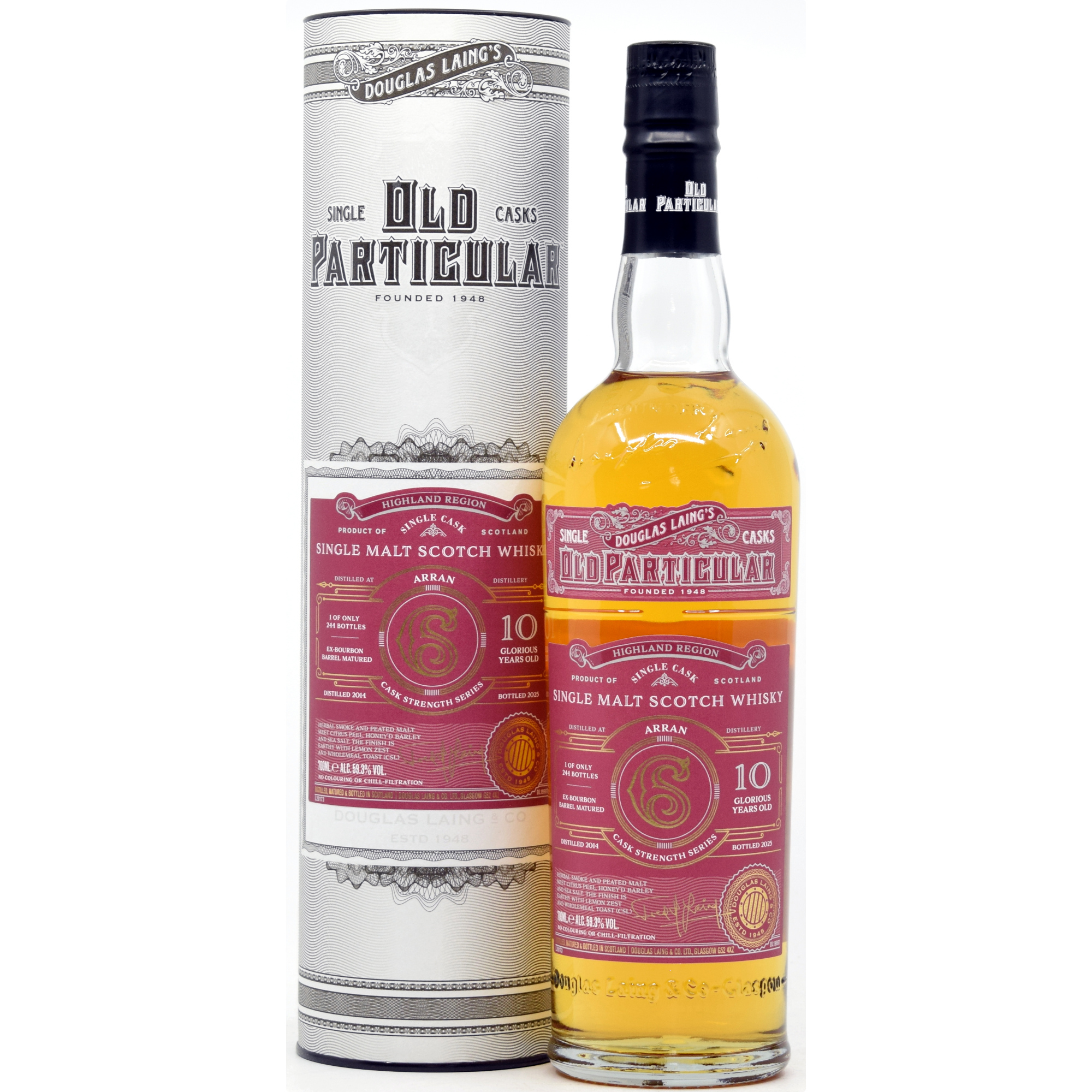 Arran Peated 10 Jahre 2014/2025 Old Particular Cask Strength Series Douglas Laing 59,3% vol.