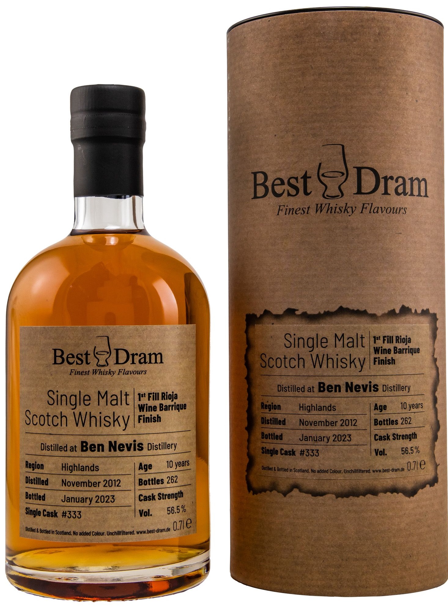 Nevis_BD Ben Nevis 2012/2023 1st Fill Rioja Barrique Best Dram 56,5% vol.