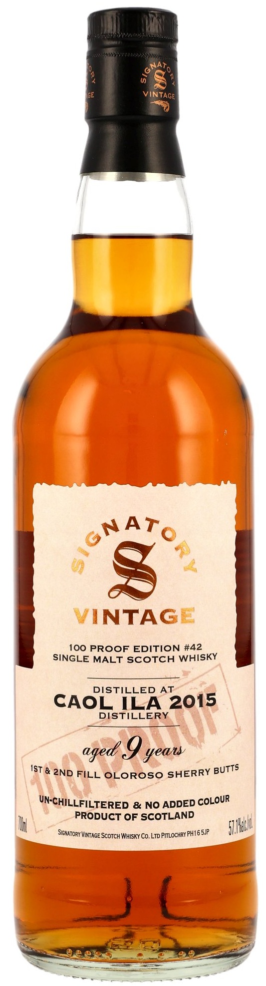 Caol-Ila-2015-proof-41 Caol Ila 2015/2025 Oloroso Sherry Signatory Vintage 100 Proof #42 57,1% vol.