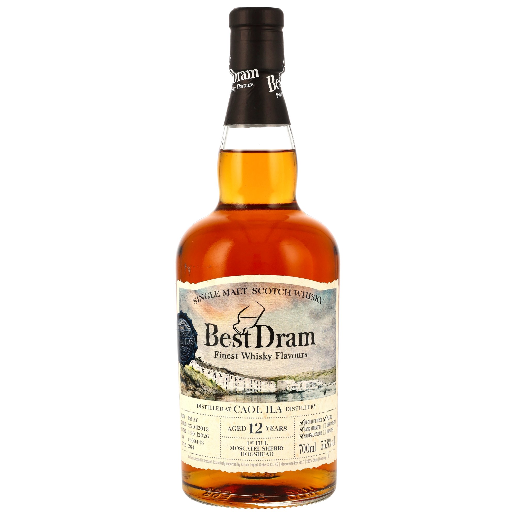 Caol Ila 12 Jahre 2013/2026 1st Fill Moscatel Sherry Best Dram 56,8% vol.