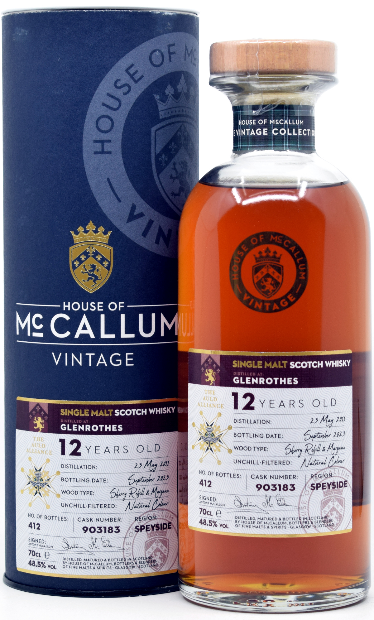 glenrothes_12_HoMc Glenrothes 12 Jahre 2011/2023 Sherry & Margaux Cask House of McCallum 48,5% vol.