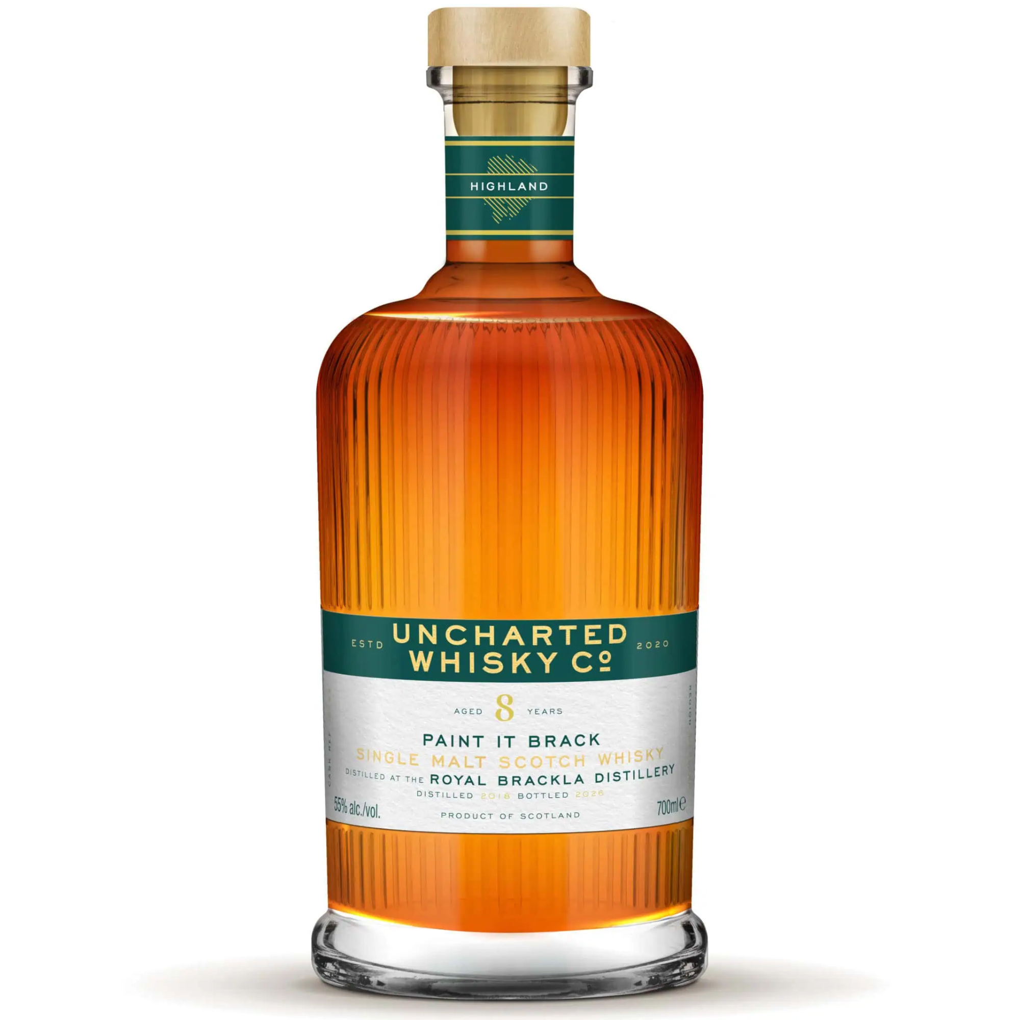 Royal Brackla 8 Jahre 2018/2026 1st Fill Sherry Cask Uncharted Whisky 55% vol.