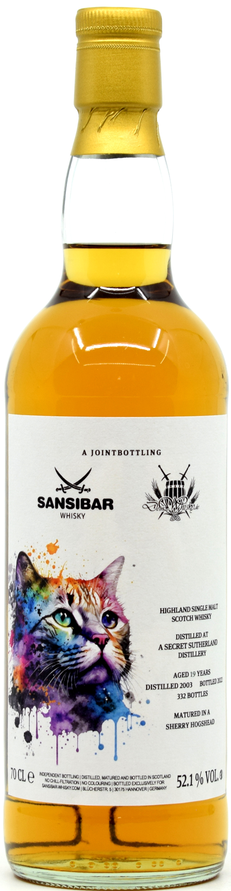 sutherland_2003_WL Secret Sutherland (Clynelish) 2003/2022 Sherry Sansibar Colourful Wildlife Joint Bottling 52,1% vol.