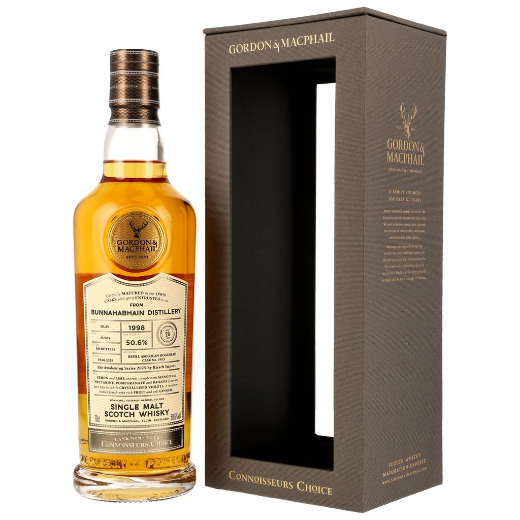 Bunnahabhain 1998/2025 Gordon & MacPhail Cask Strength Awakening Series 2025 50,6% vol