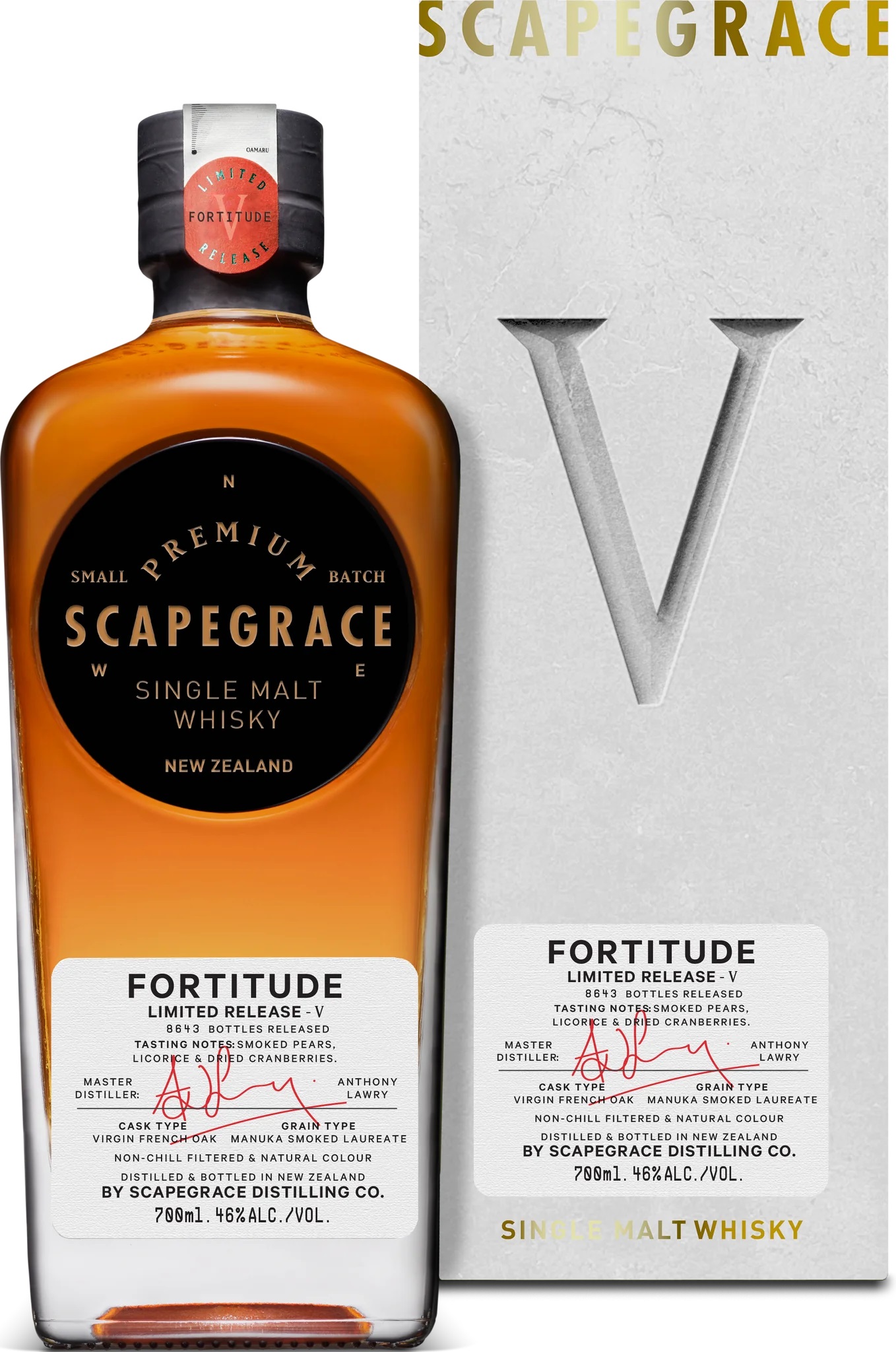 SGWhisky-FortitudeV_1024x1024-2x Scapegrace FORTITUDE V Limited Edition New Zealand Single Malt 46% vol.