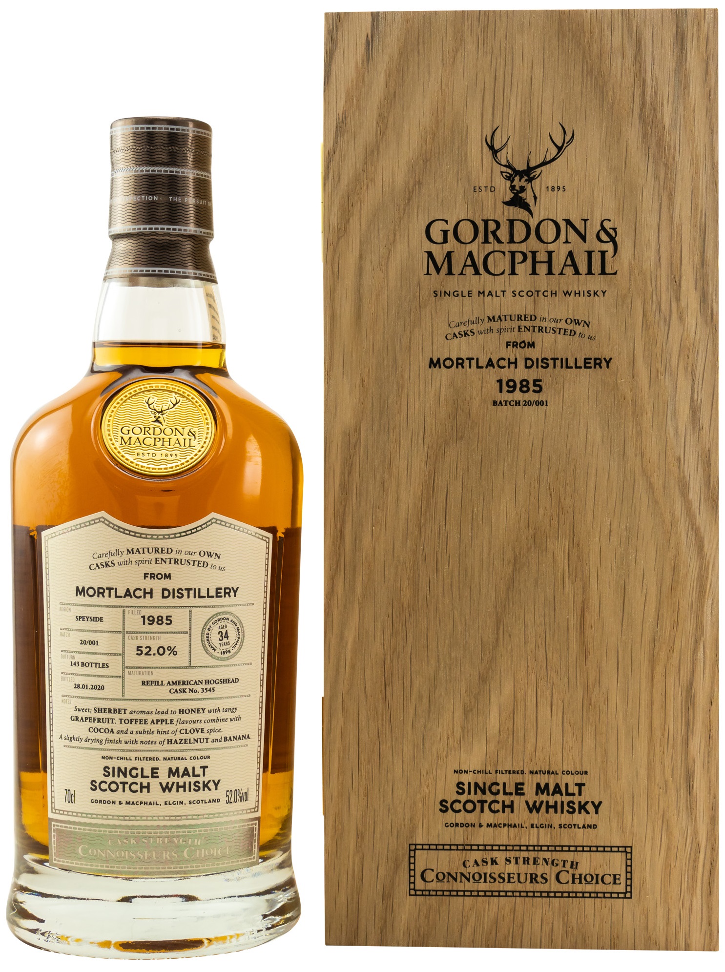 Mortlach 34 Jahre 1985/2020 Gordon & MacPhail 52% vol.