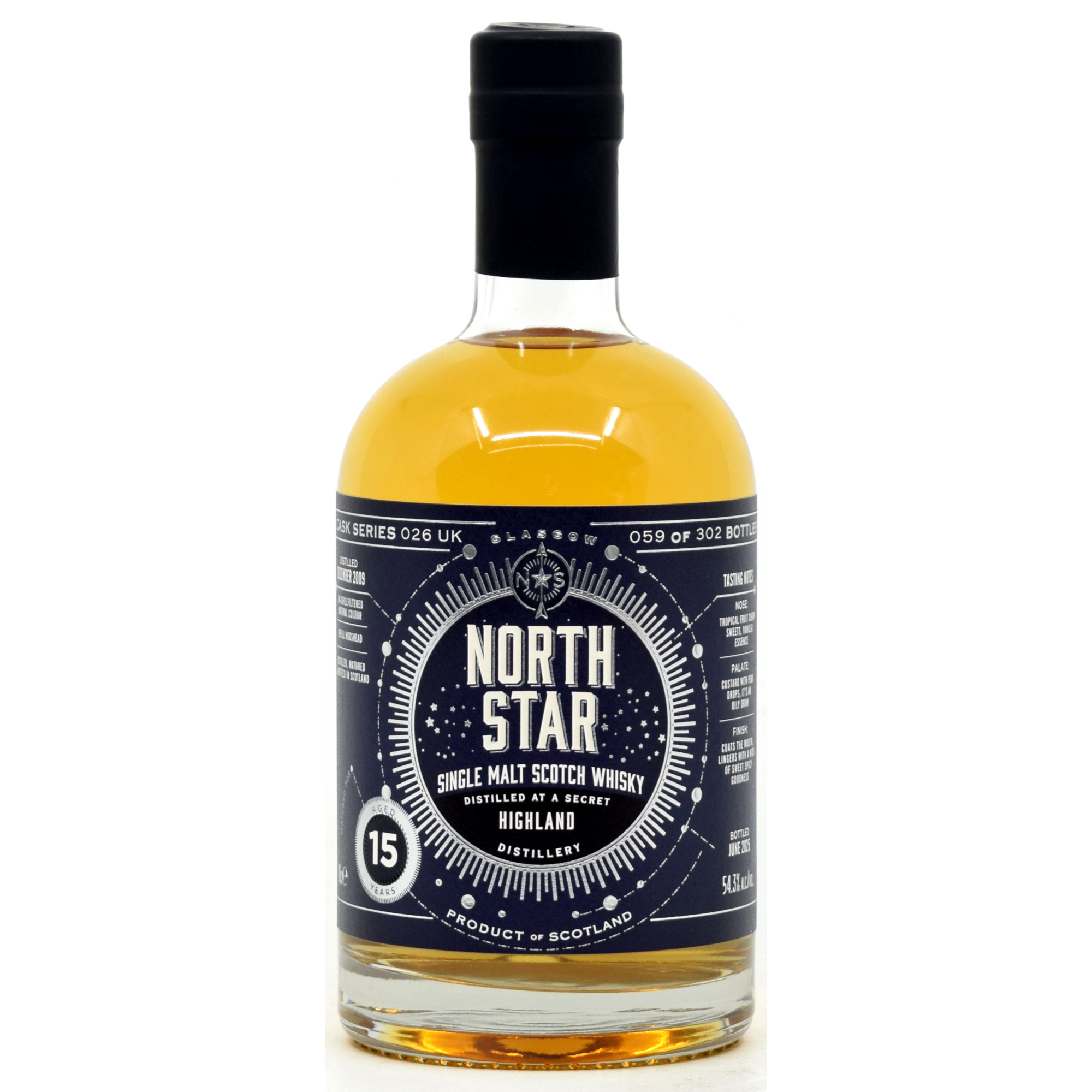 Secret Highland 15 Jahre 2009/2025 North Star Spirits SWE Exclusive 54,3% vol.