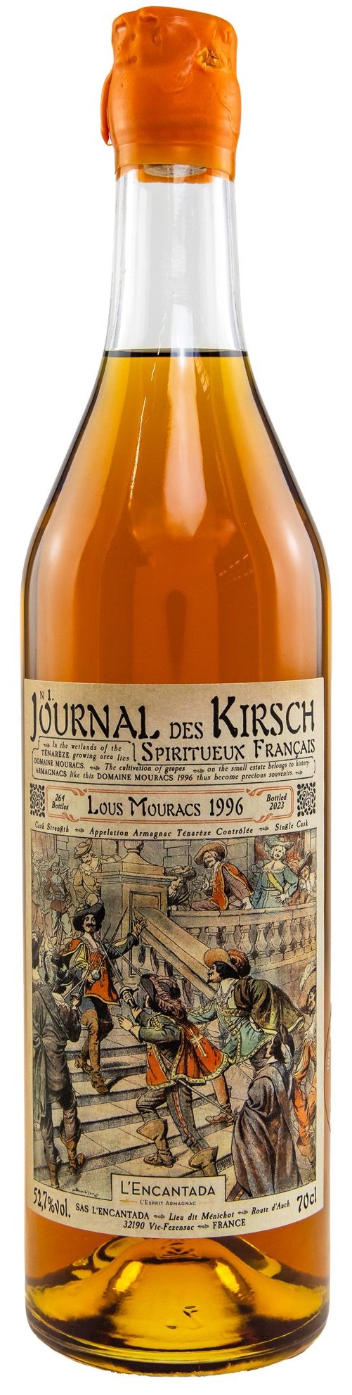 journal_1996 Armagnac Ténarèze Lous Mouracs 1996/2023 L’Encantada Journal des Kirsch N.1 52,7% vol.