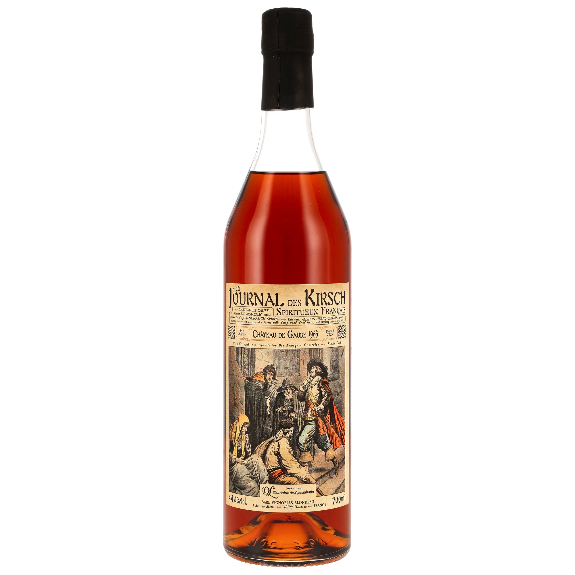 Château de Gaube 1963/2025 Bas-Armagnac Darroze Journal des Kirsch N.12 44,1% vol