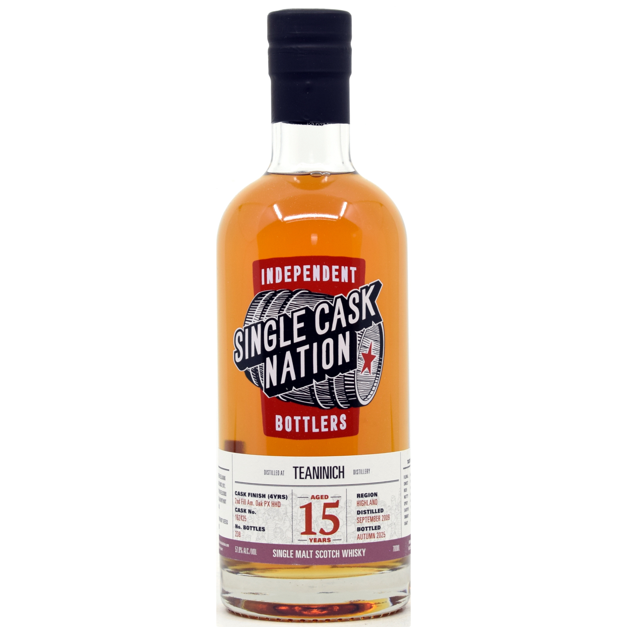 Teaninich 15 Jahre 2009/2025 PX Sherry Single Cask Nation 57% vol.
