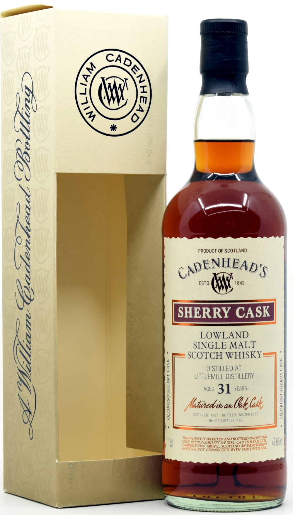 Littlemill 31 Jahre 1991/2022 Sherry Cask Cadenhead's 47,6% vol.