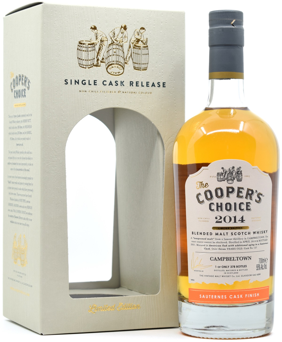 campbeltown_2014_CC Campbeltown 2014/2021 Sauternes Cask Finish Cooper's Choice 55% vol.