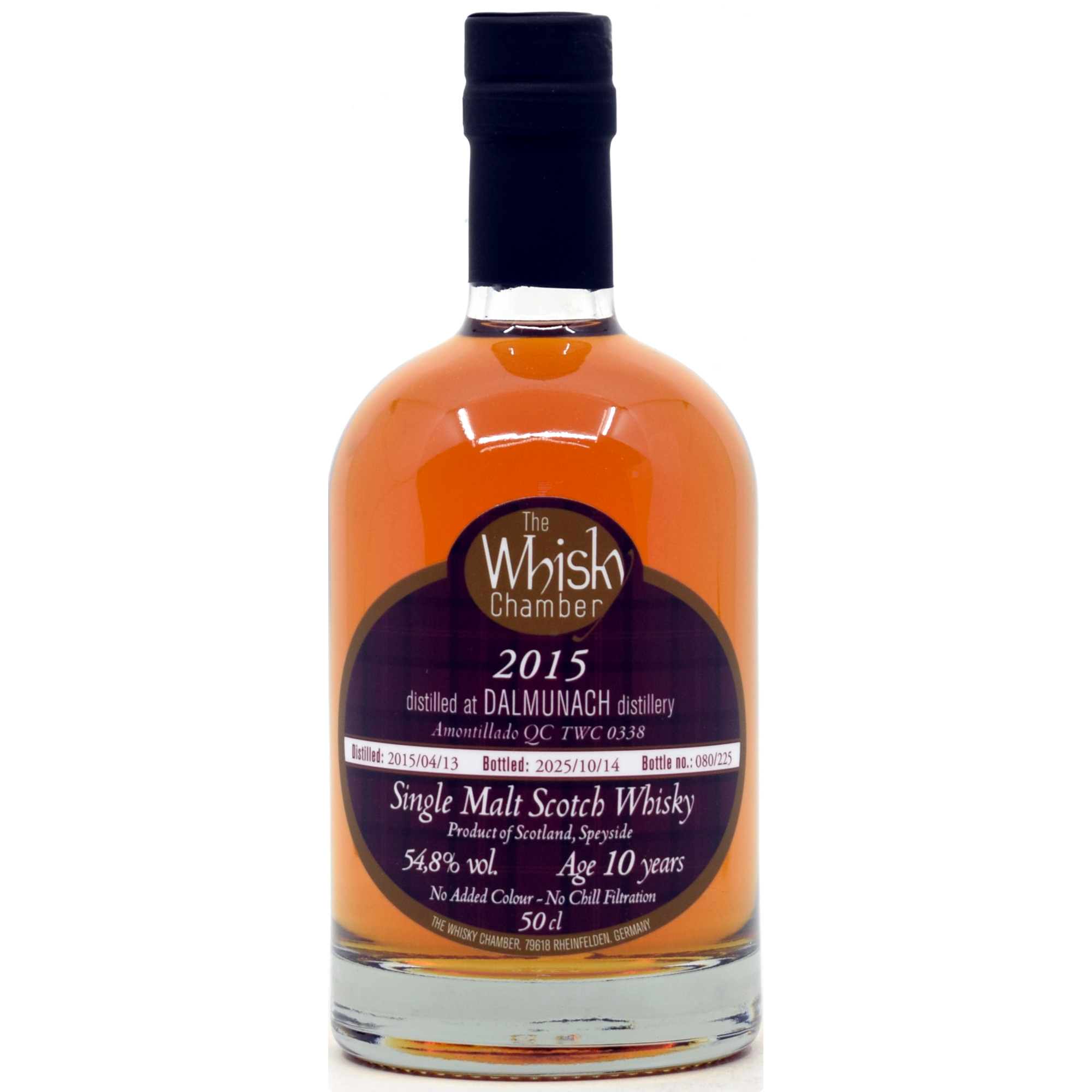 Dalmunach 10 Jahre 2015/2025 Amontillado Cask The Whisky Chamber 54,8% vol.