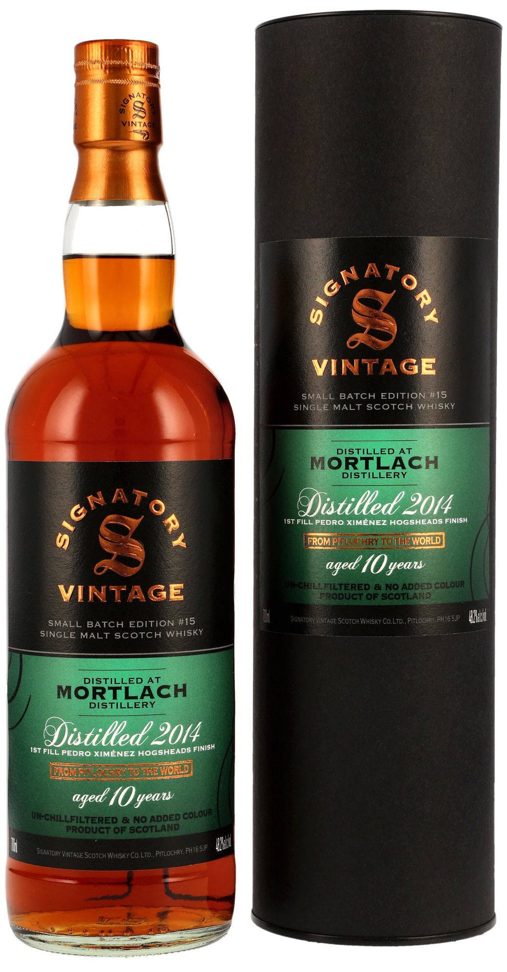 Mortlach-2014 Mortlach 2014/2024 PX Sherry Signatory Vintage Small Batch Edition #15 48,2% vol.