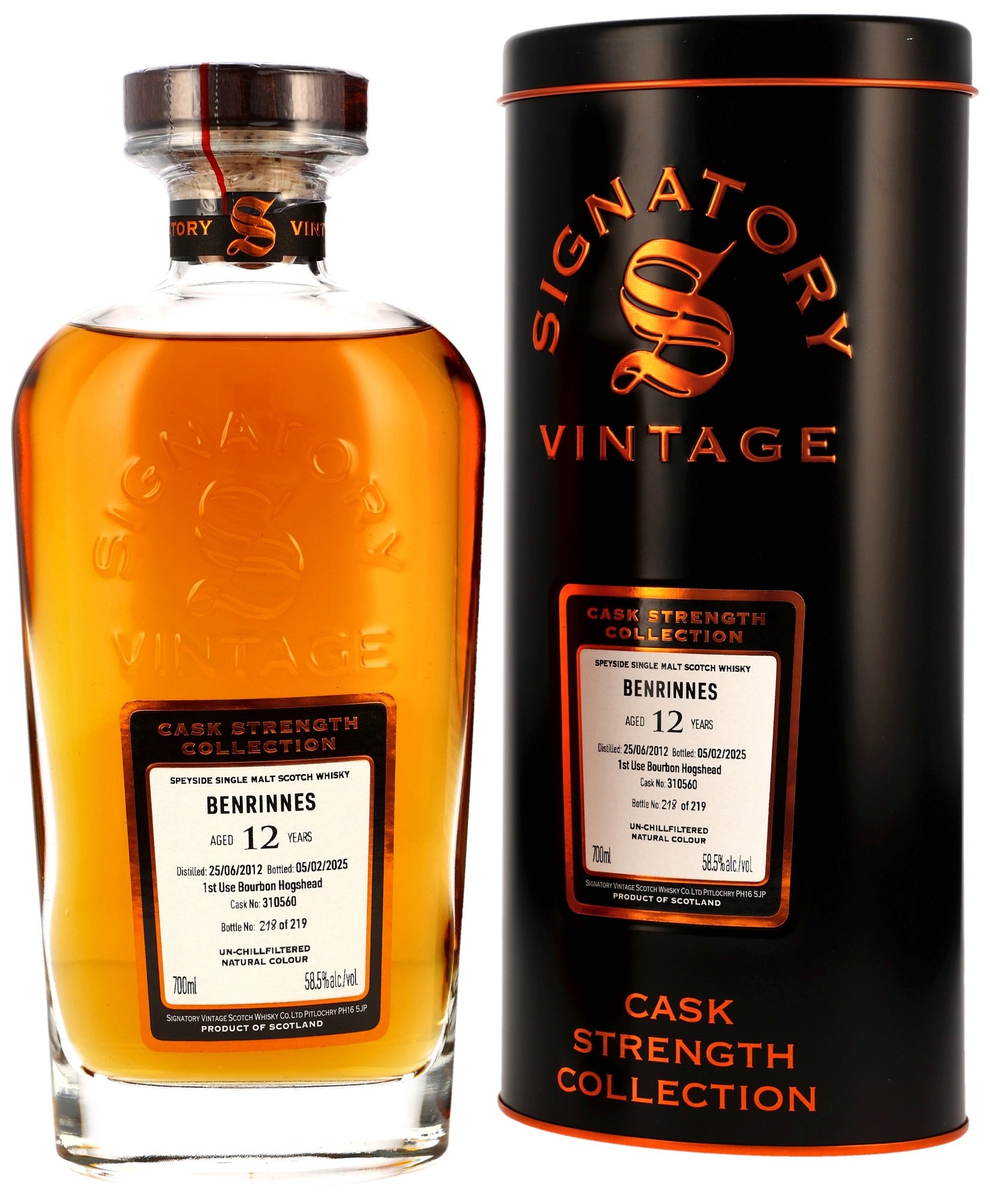 Benrinnes-2012-sv Benrinnes 12 Jahre 2012/2025 Signatory Cask Strength Collection #310560 58,5% vol.