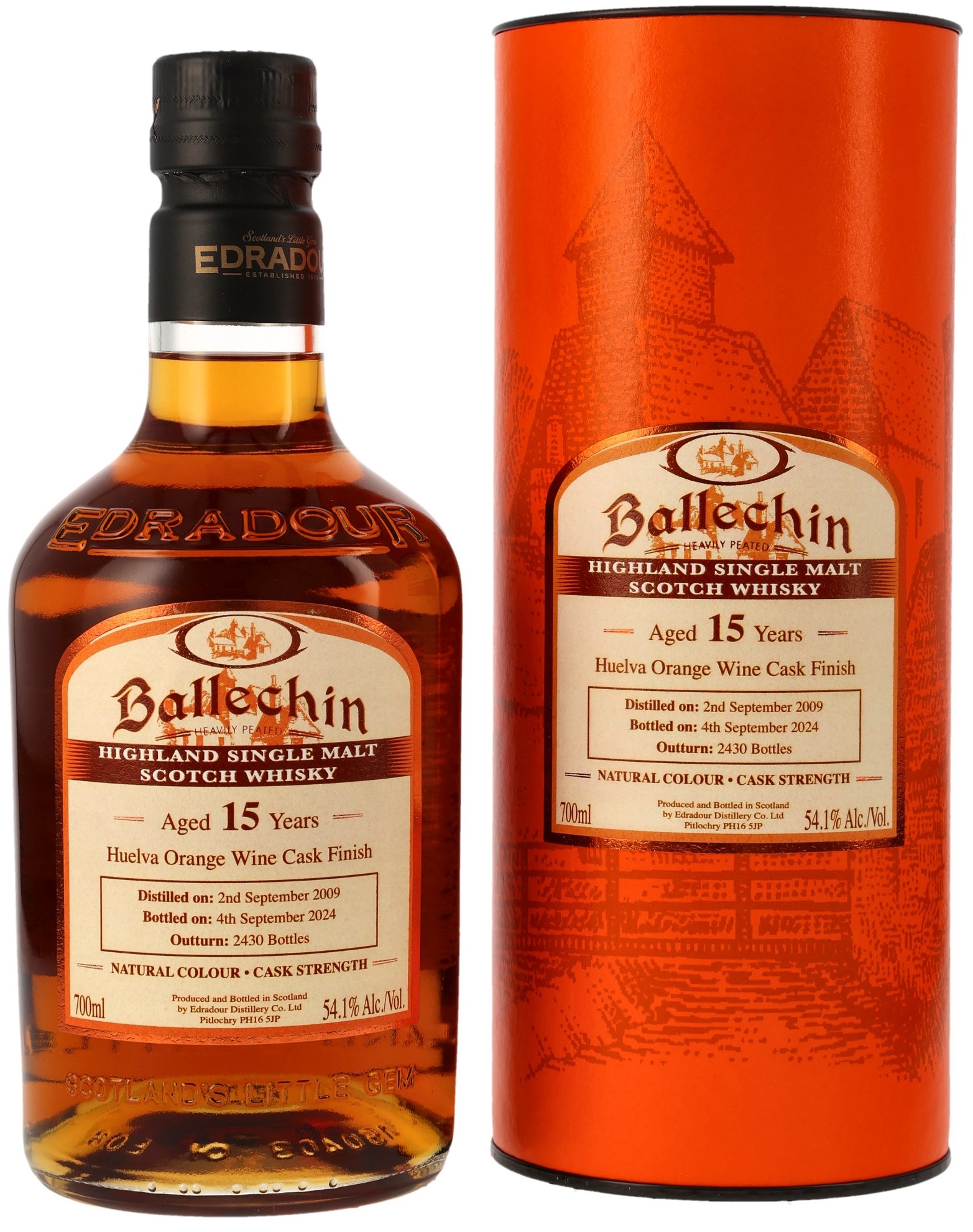 Ballechin_2009_Orange-Wine-Cask Ballechin 15 Jahre 2009/2024 Cask Strength Huelva Orange Wine Cask 54,1% vol.