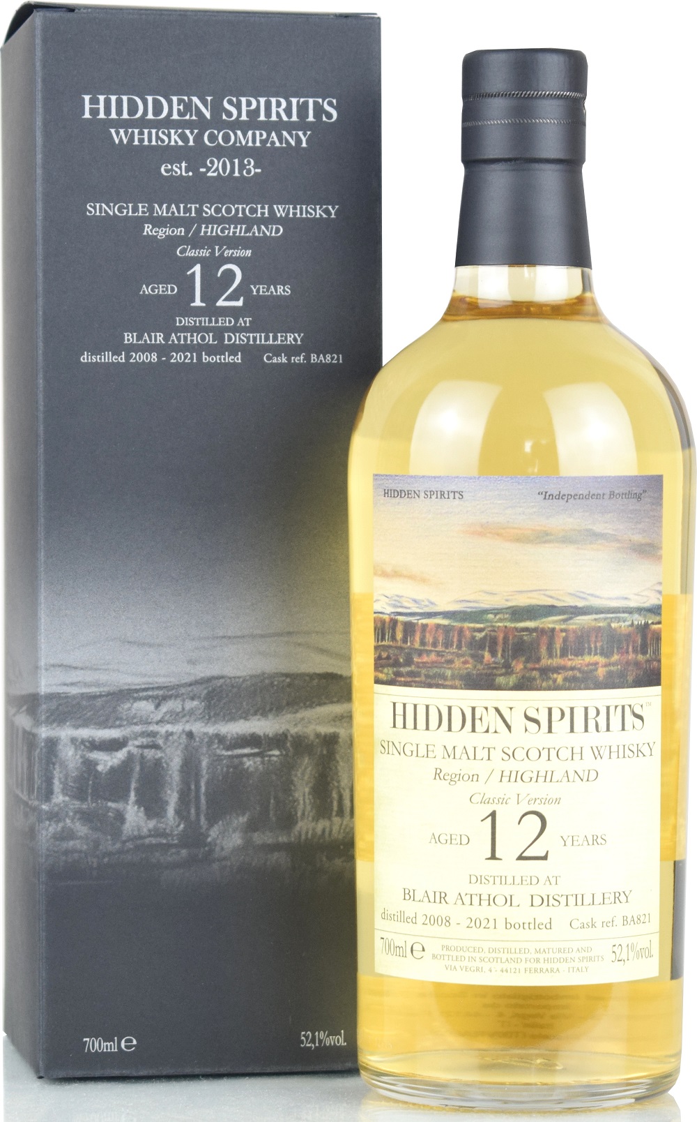 athol_12_hisp Blair Athol 12 Jahre 2008/2021 Hidden Spirits 52,1% vol.