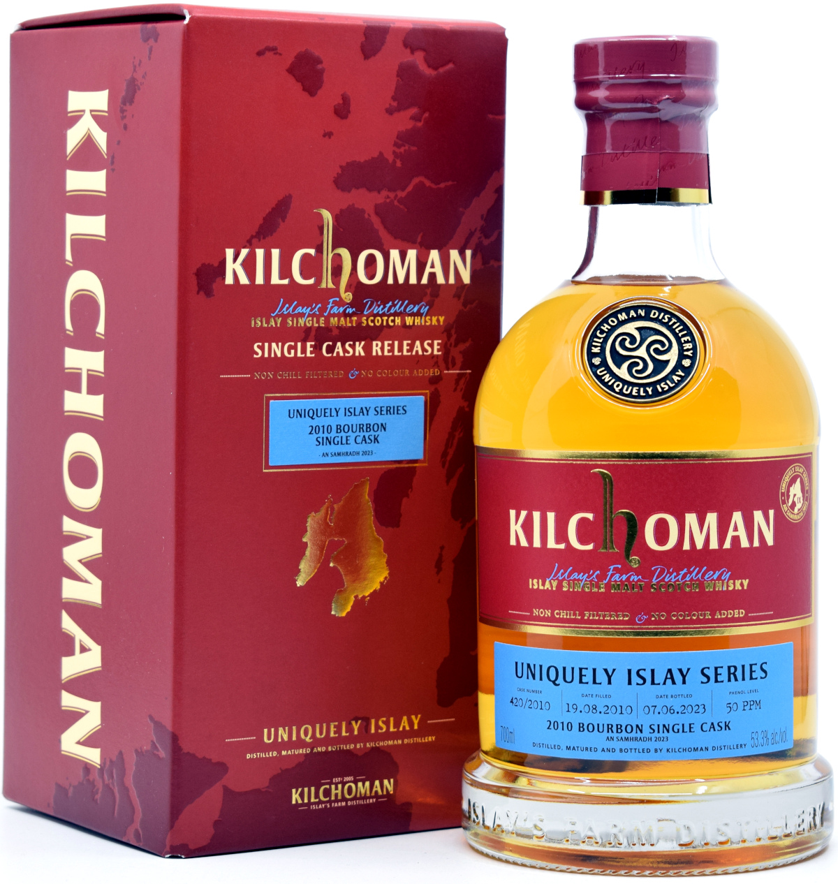 kilchoman_2010_420 Kilchoman 2010/2023 Fresh Bourbon Cask Uniquely Islay An Samhdradh #420 53,3% vol.