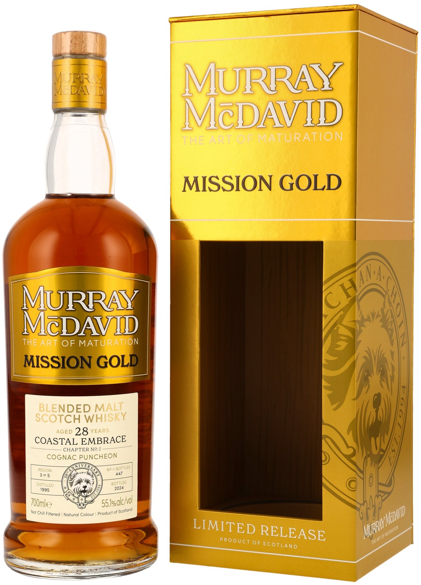 Coastal Embrace 28 Jahre 1995/2024 Cognac Puncheon #1990117 Murray McDavid 55,1% vol.