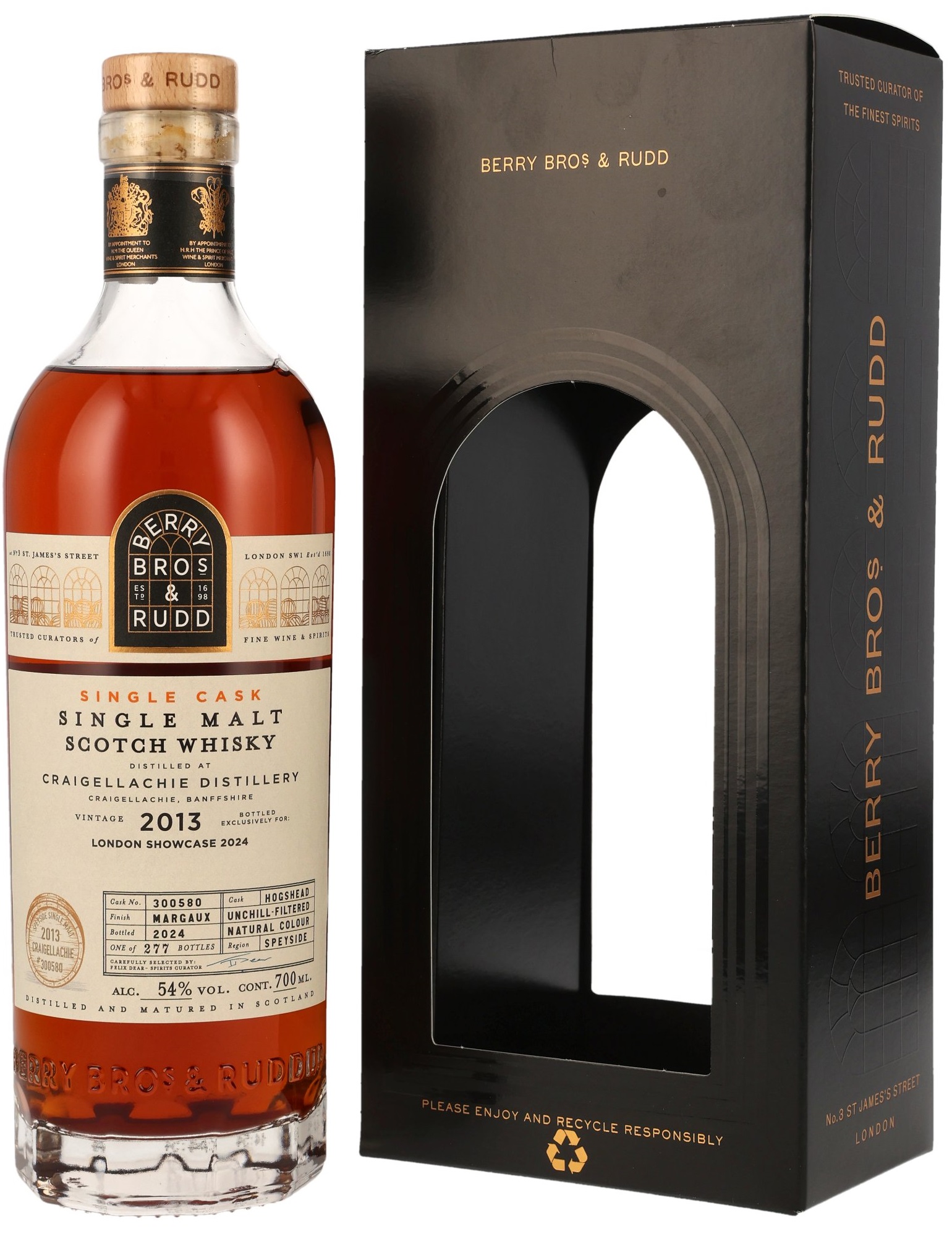 31567_1 Craigellachie 2013/2024 Margaux Cask Berry Bros. & Rudd London Showcase 2024 #300580 54% vol.