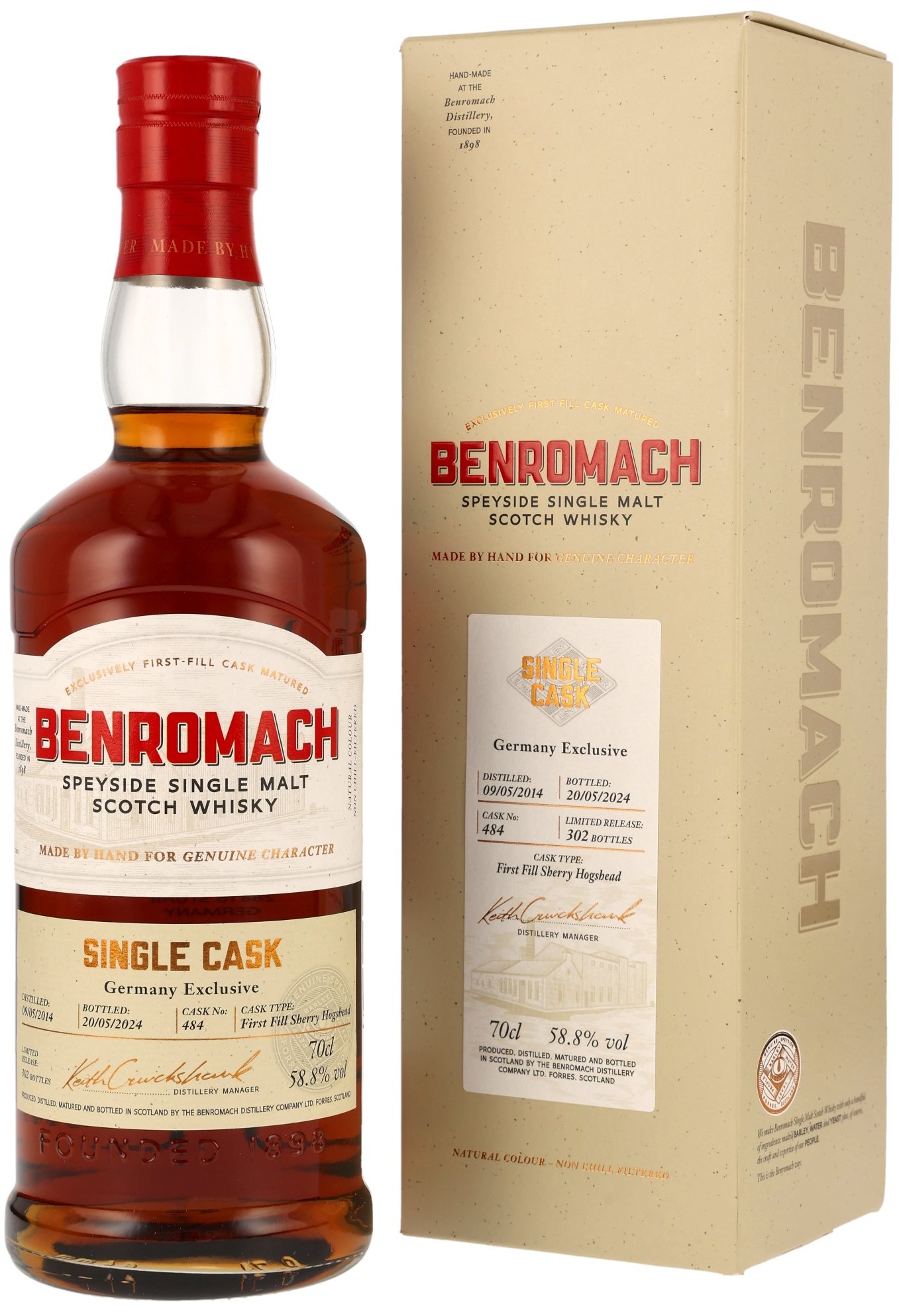 benromach_2014_484 Benromach 2014/2024 1st Fill Sherry Single Cask #484 Germany Exclusive 58,8% vol.