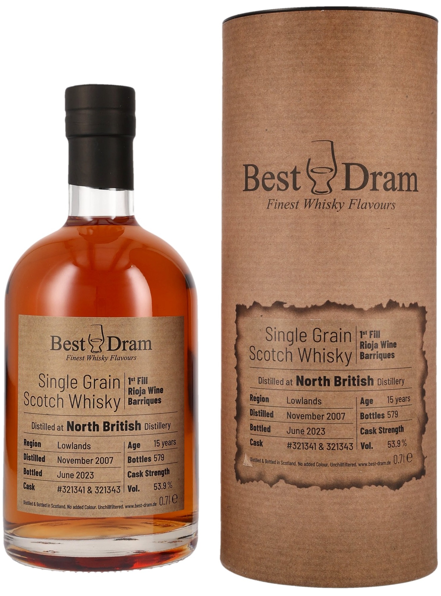 North-British-2007-BS North British 15 Jahre 2007/2023 1st Fill Rioja Cask Best Dram 53,9% vol.