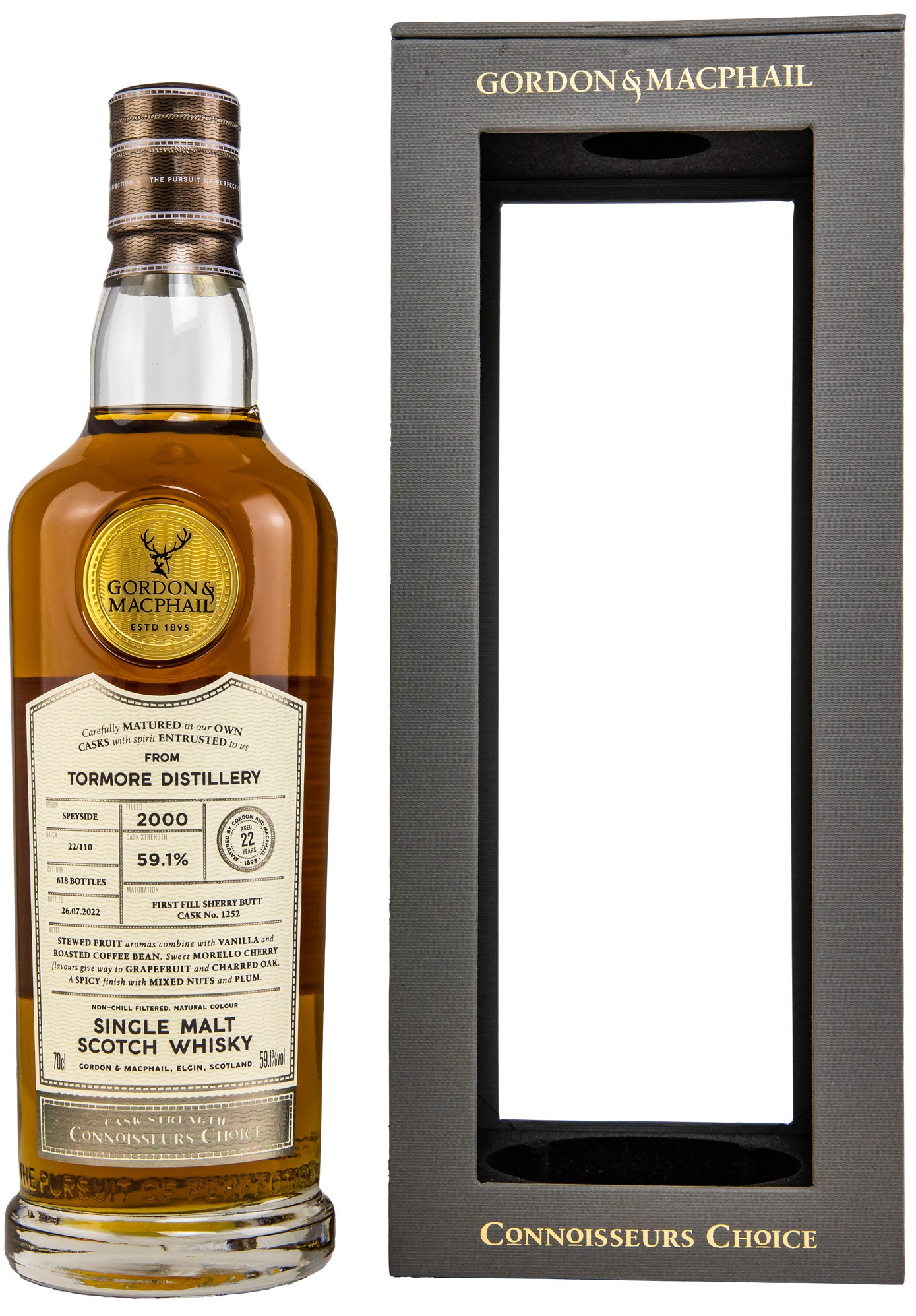 tormore_2000_GM Tormore 22 Jahre 2000/2022 Sherry Cask Gordon & MacPhail Cask Strength 59,1% vol.