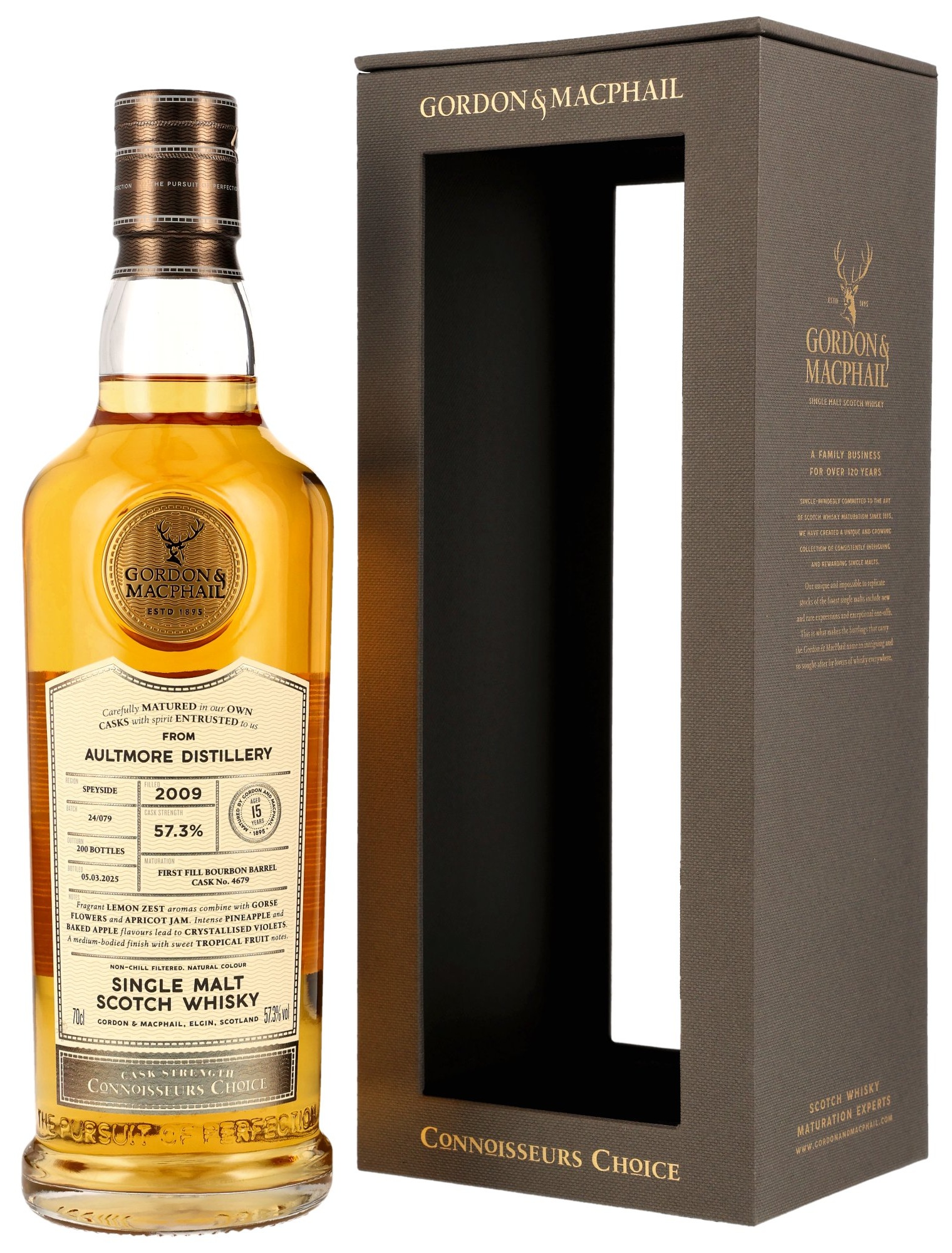 Aultmore 15 Jahre 2009/2025 1st Fill Bourbon Gordon & MacPhail 57,3% vol.