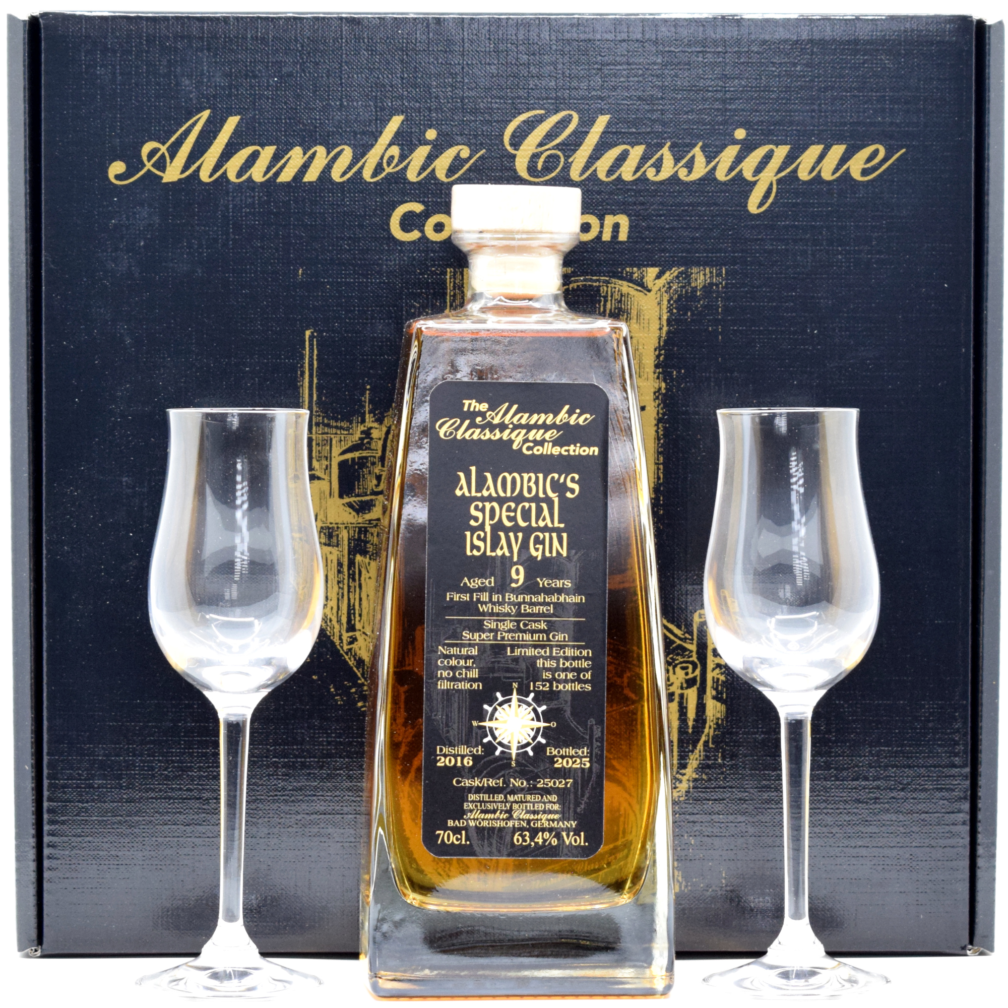 Alambic's Special Islay Gin 2016/2025 Bunnahabhain Cask Alambic Classique 63,4% vol. SET