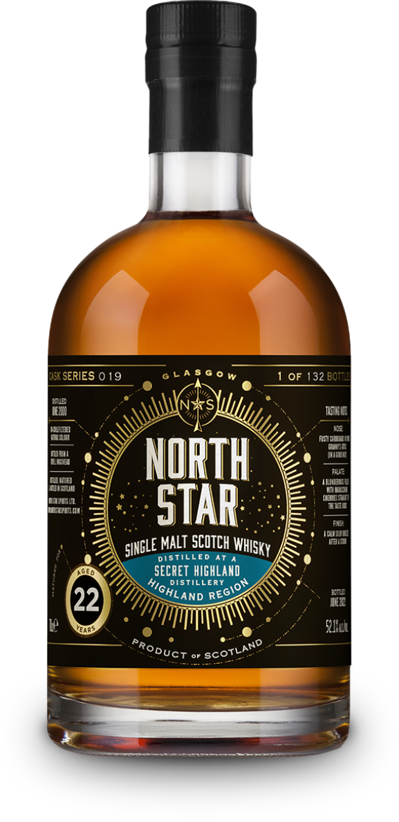 19-Secret-Highland Secret Highland 22 Jahre 2000/2022 North Star Spirits #019 52,1% vol.