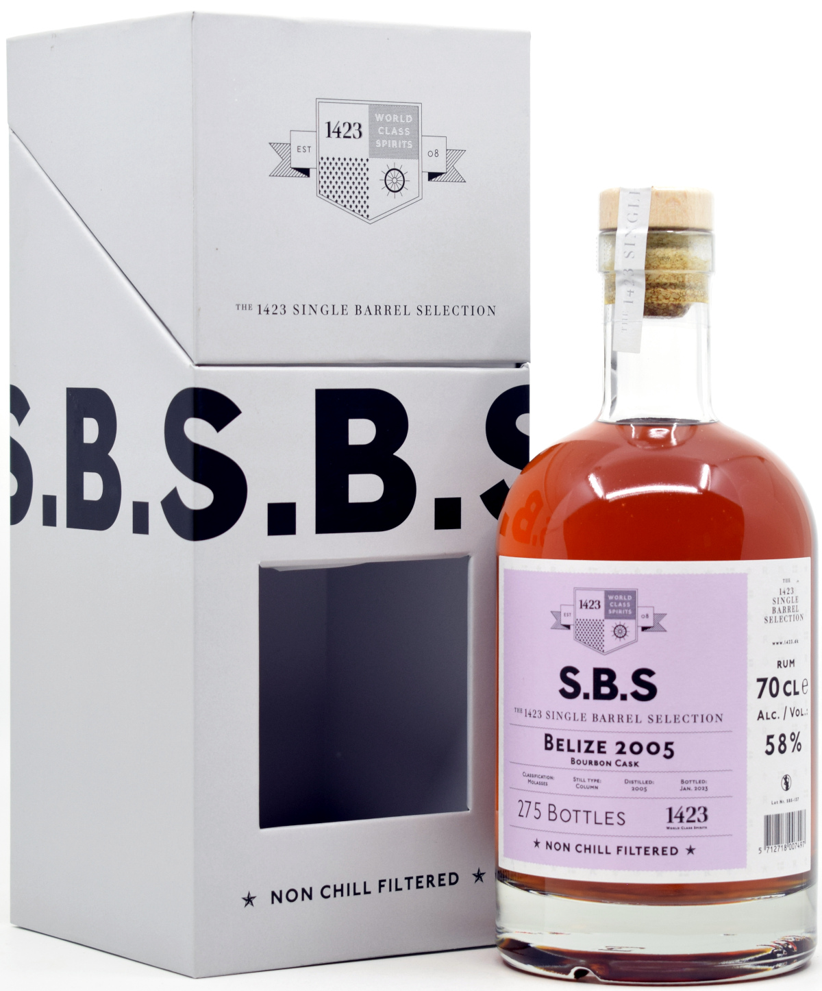 S.B.S. Belize 2005/2023 SBS Bourbon Single Cask 58% vol.