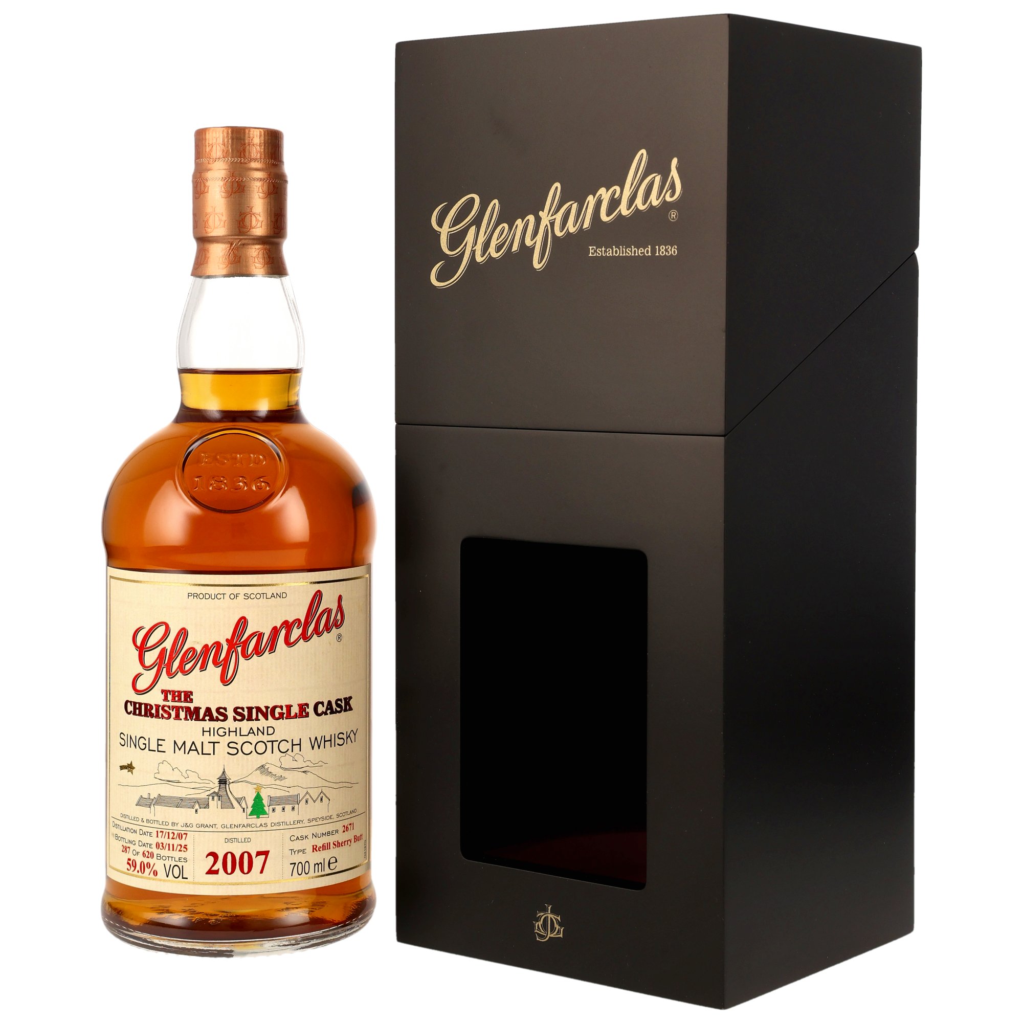 Glenfarclas 2007/2025 Christmas Single Cask #2671 59% vol.