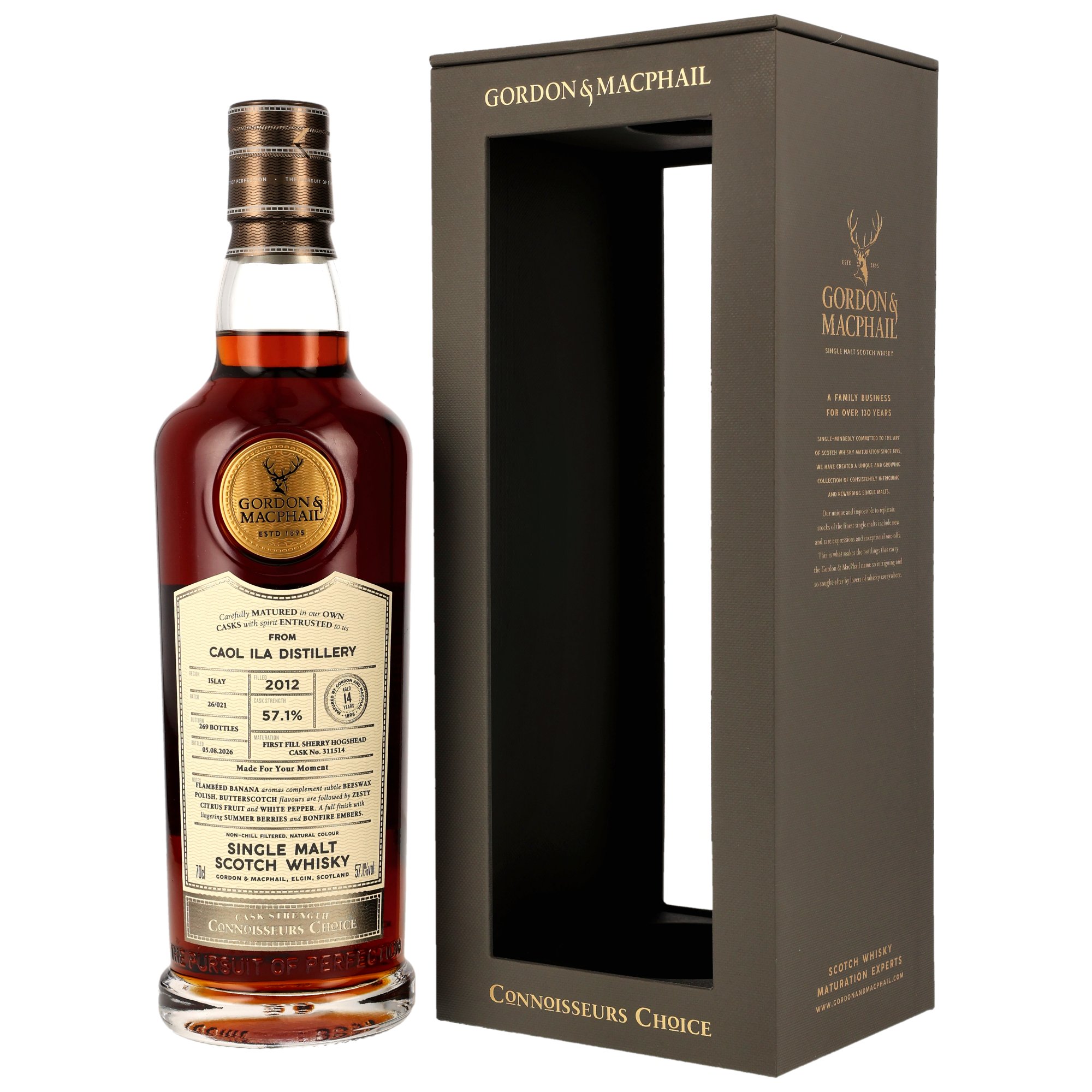 Caol Ila 2012/2026 1st Fill Sherry Cask #311514 Gordon & MacPhail Cask Strength 57,1% vol.